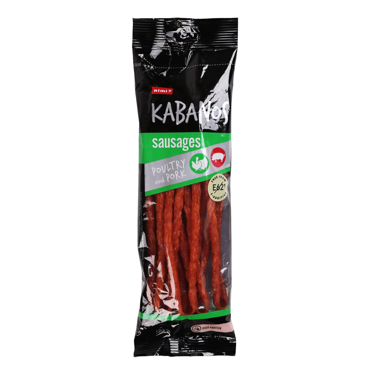 Mājputnu un cūkg. desiņas Rimi Kabanos 120g