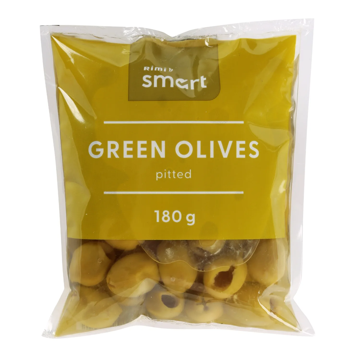 Zaļās olīvas Rimi Smart bez kauliņiem 180/70g