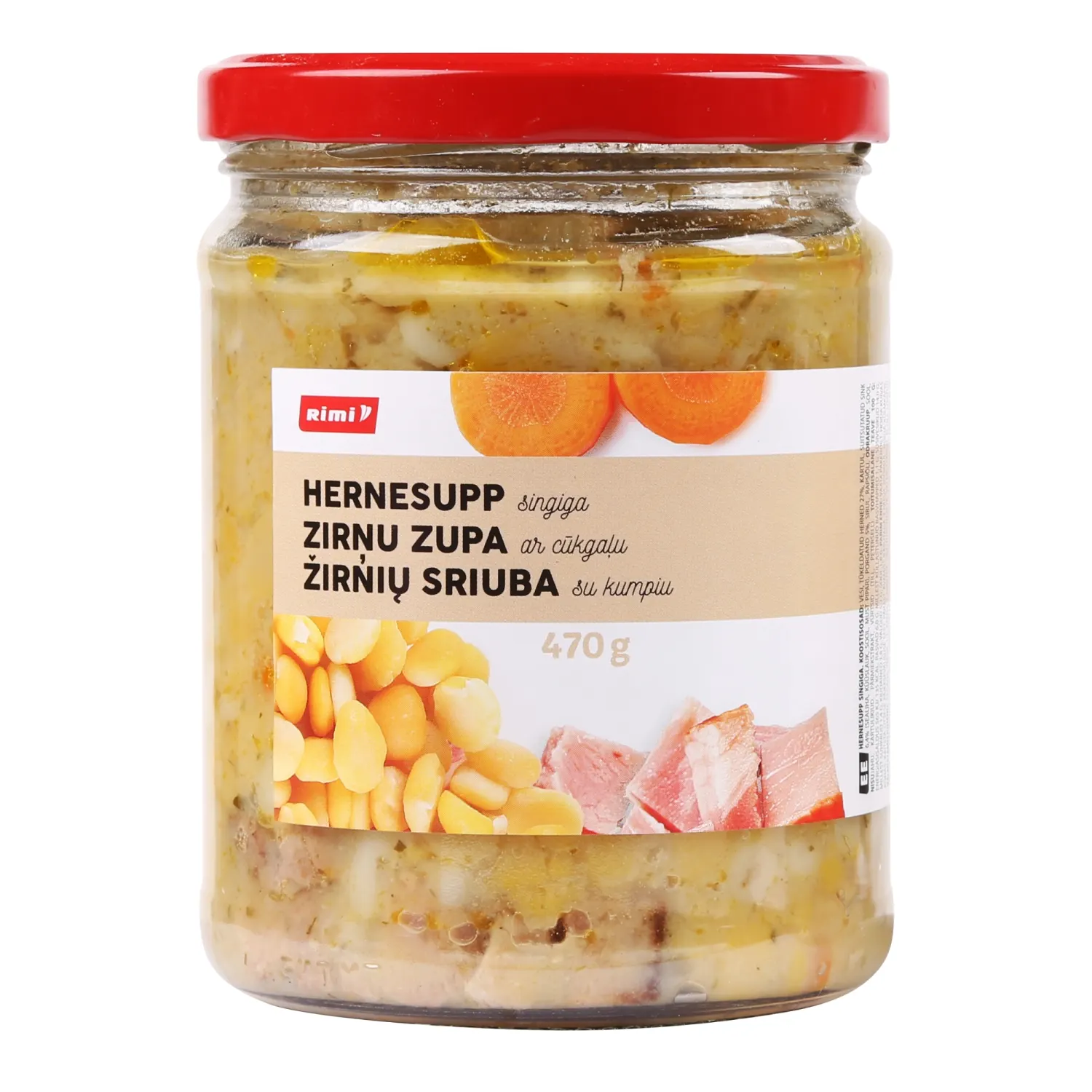 Zirņu zupa ar cūkgaļu Rimi 470g