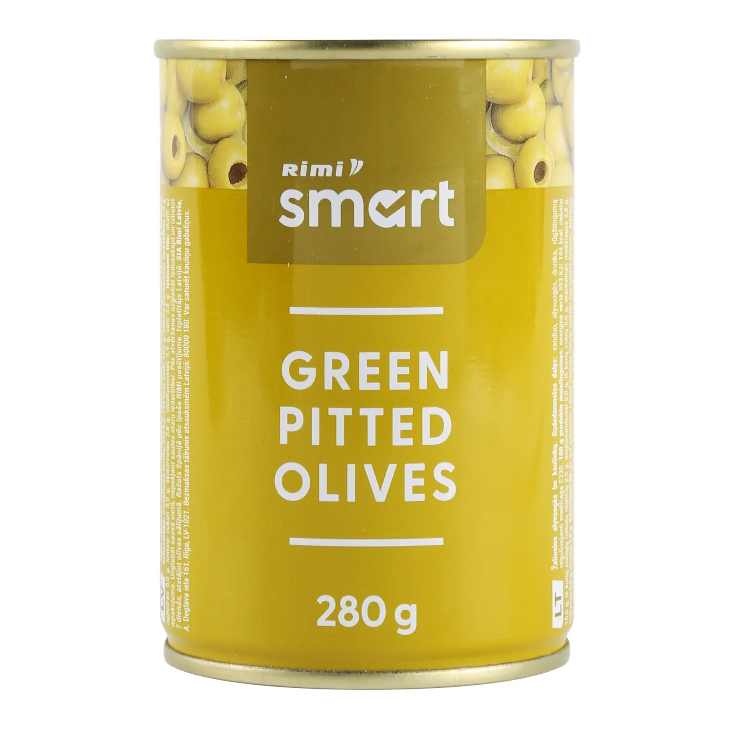 Zaļās olīvas Rimi Smart bezkaul. 280g/110g