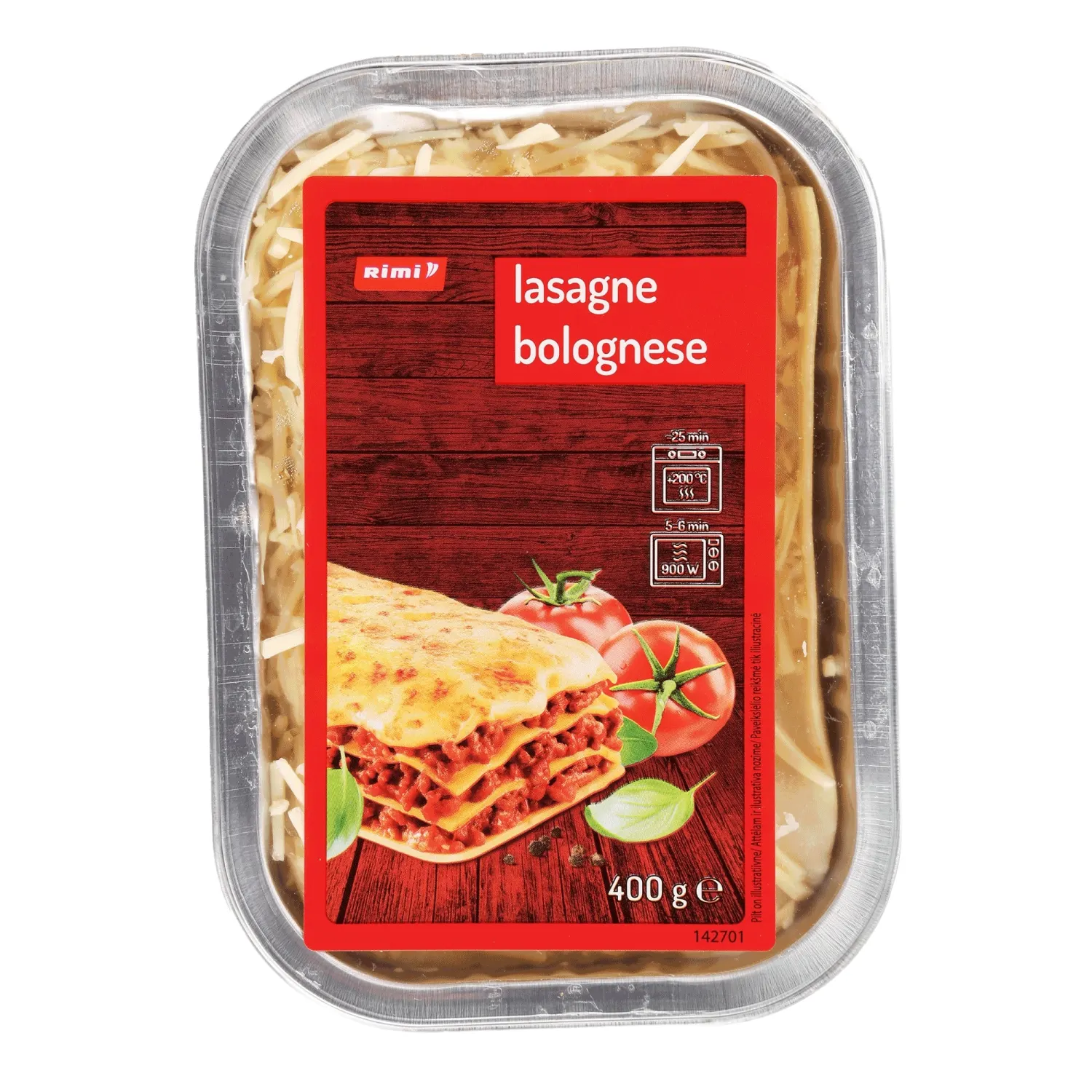 Lasanje Bolognese kastmega Rimi, 400g