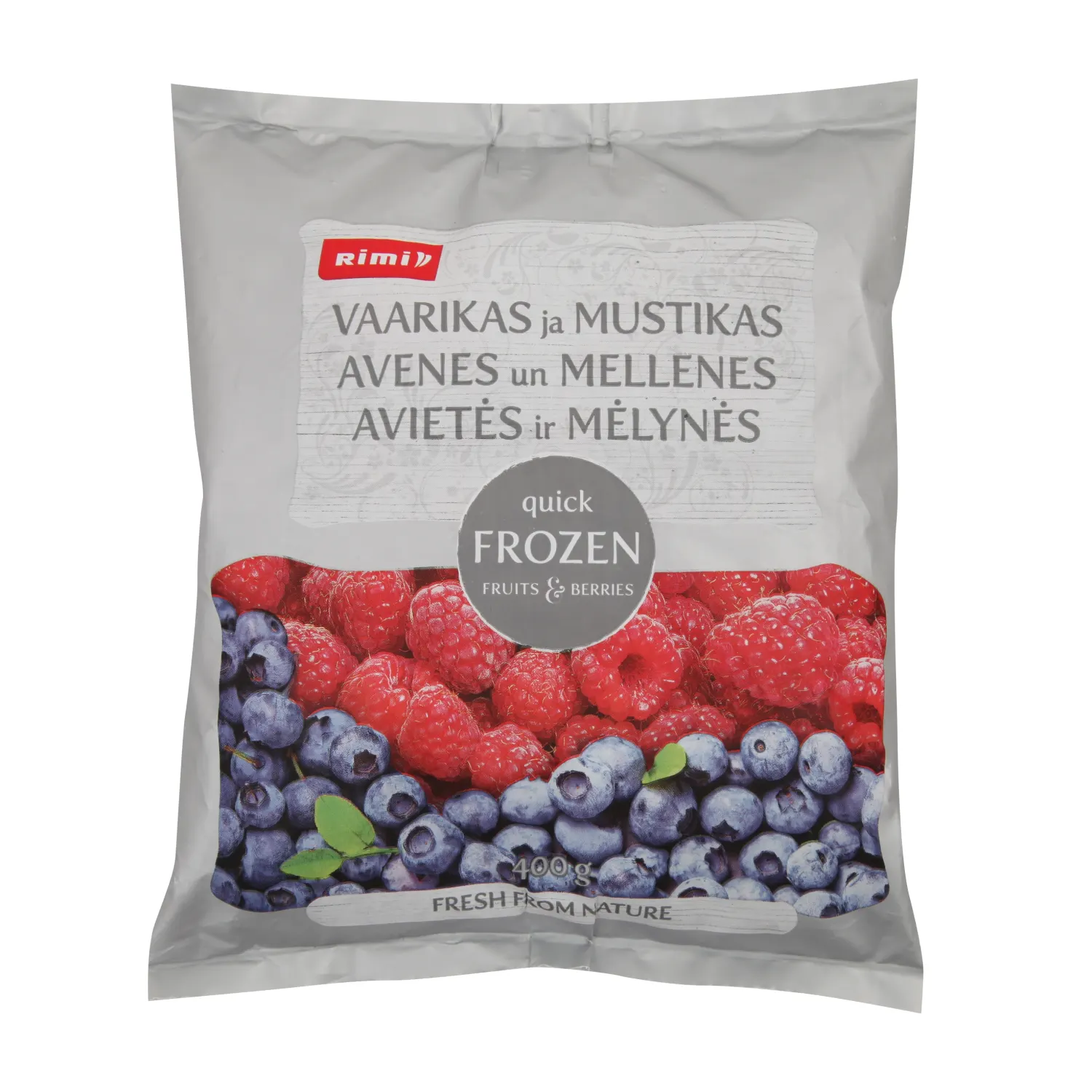 Aviečių-šilauogių asorti, užšal,Rimi400g