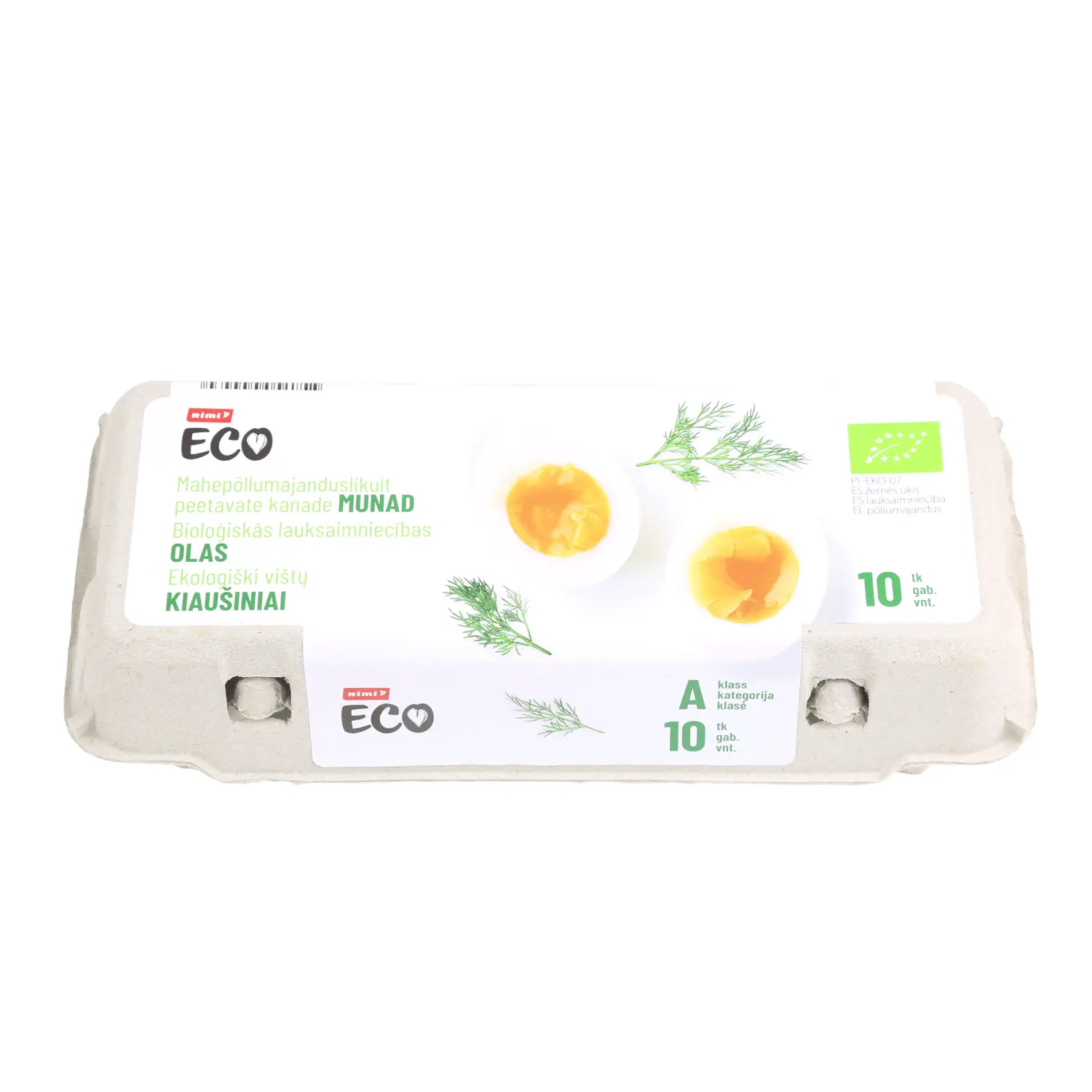 Ekol. vištų kiaušin.Rimi Eco,M/L,10 vnt.