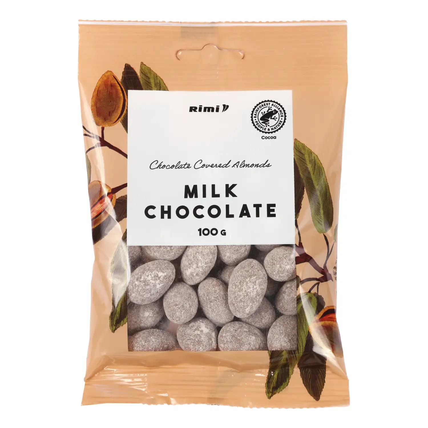 Migdolai pieniniame šokolade RIMI, 100 g