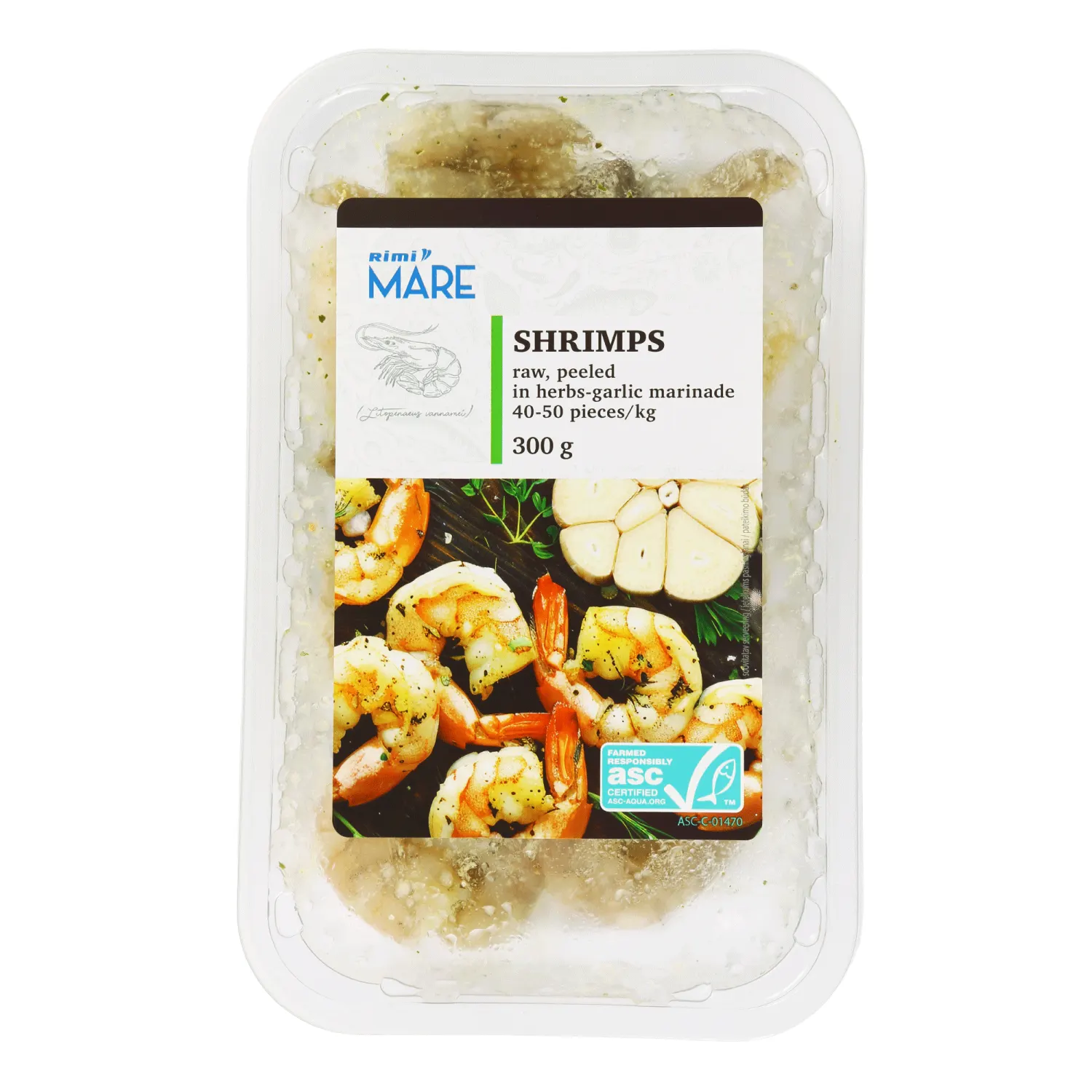 Garneles ASC garšaugu-ķipl. Rimi 300g