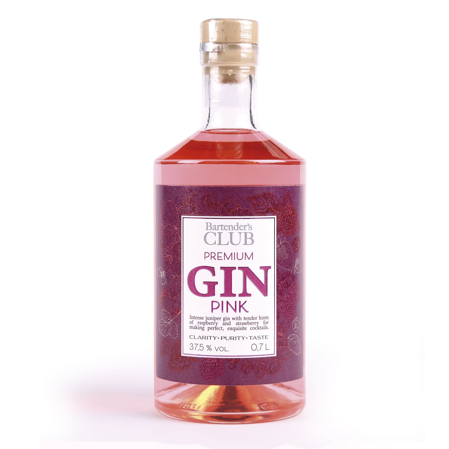 Džins Bartenders Club rozā 37,5% 0,7l