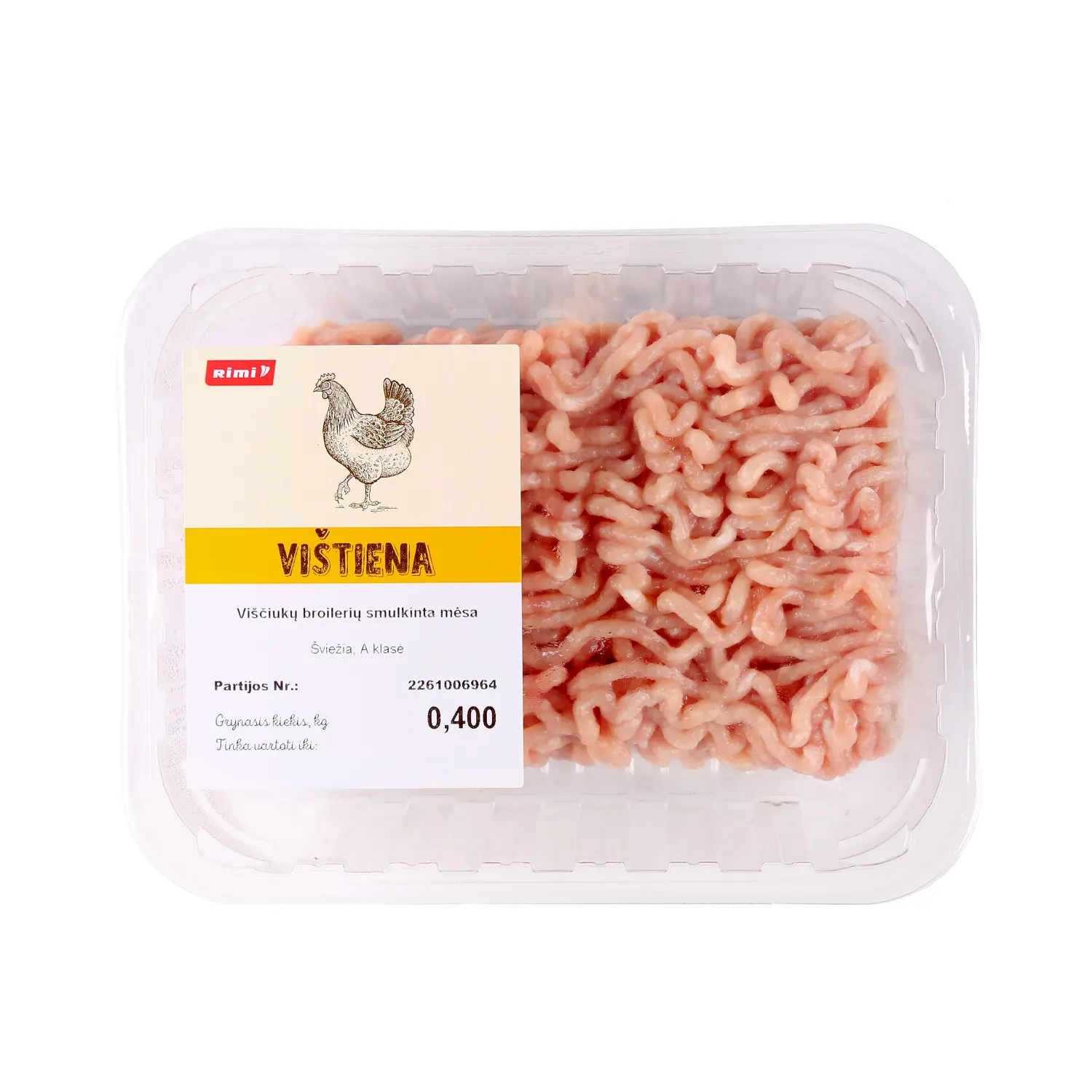 Viščiukų broilerių smulkinta mėsa RIMI, 400 g