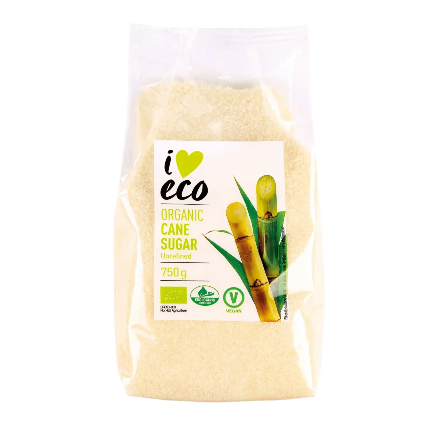 Ekologišk.cukranendrių cukrus I LOVE ECO 750g
