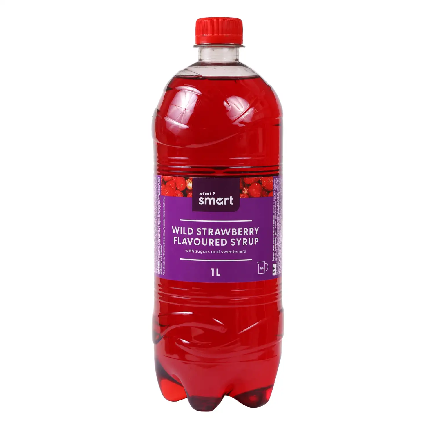 Žemuogių sk. sirupas su sald. RIMI SMART, 1 l