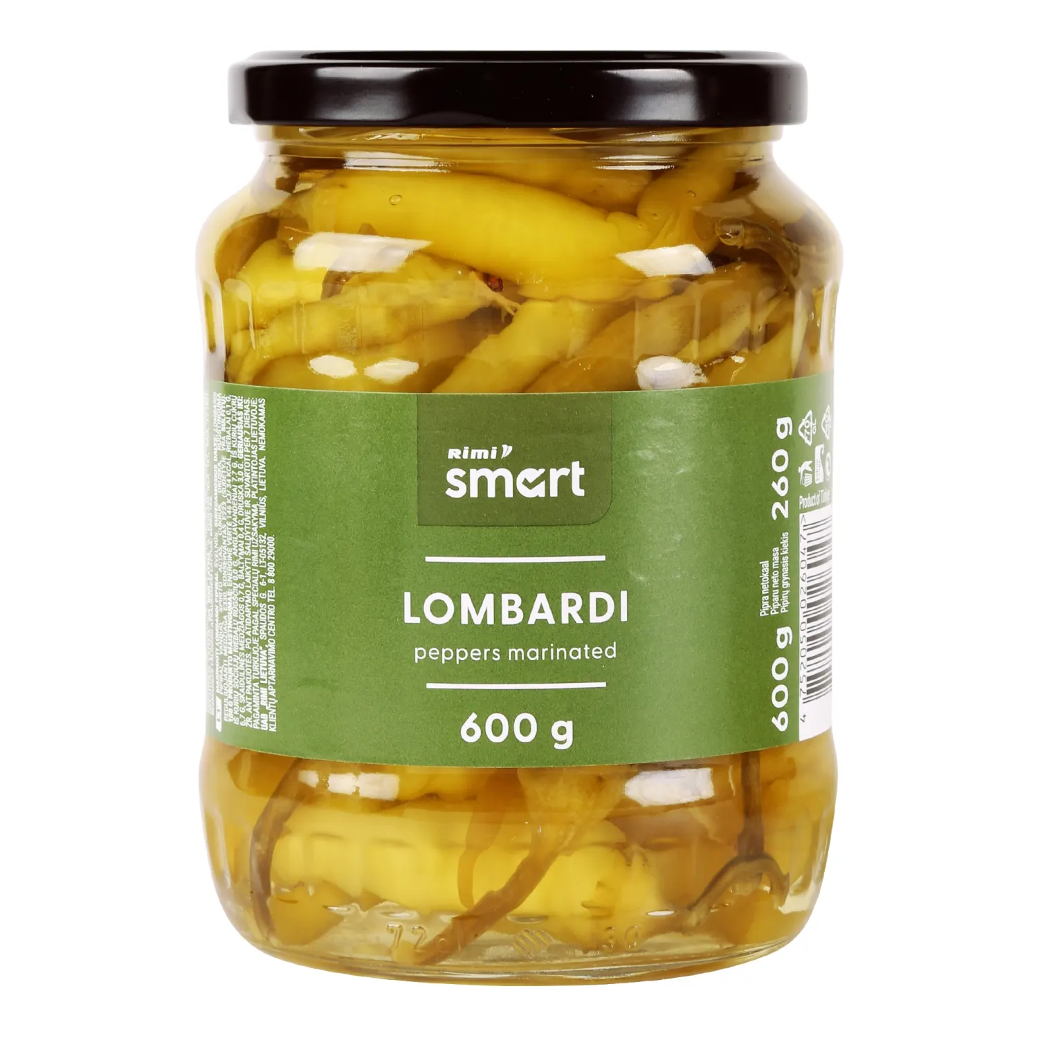Lombardi piprad Rimi marin. 600g/260g