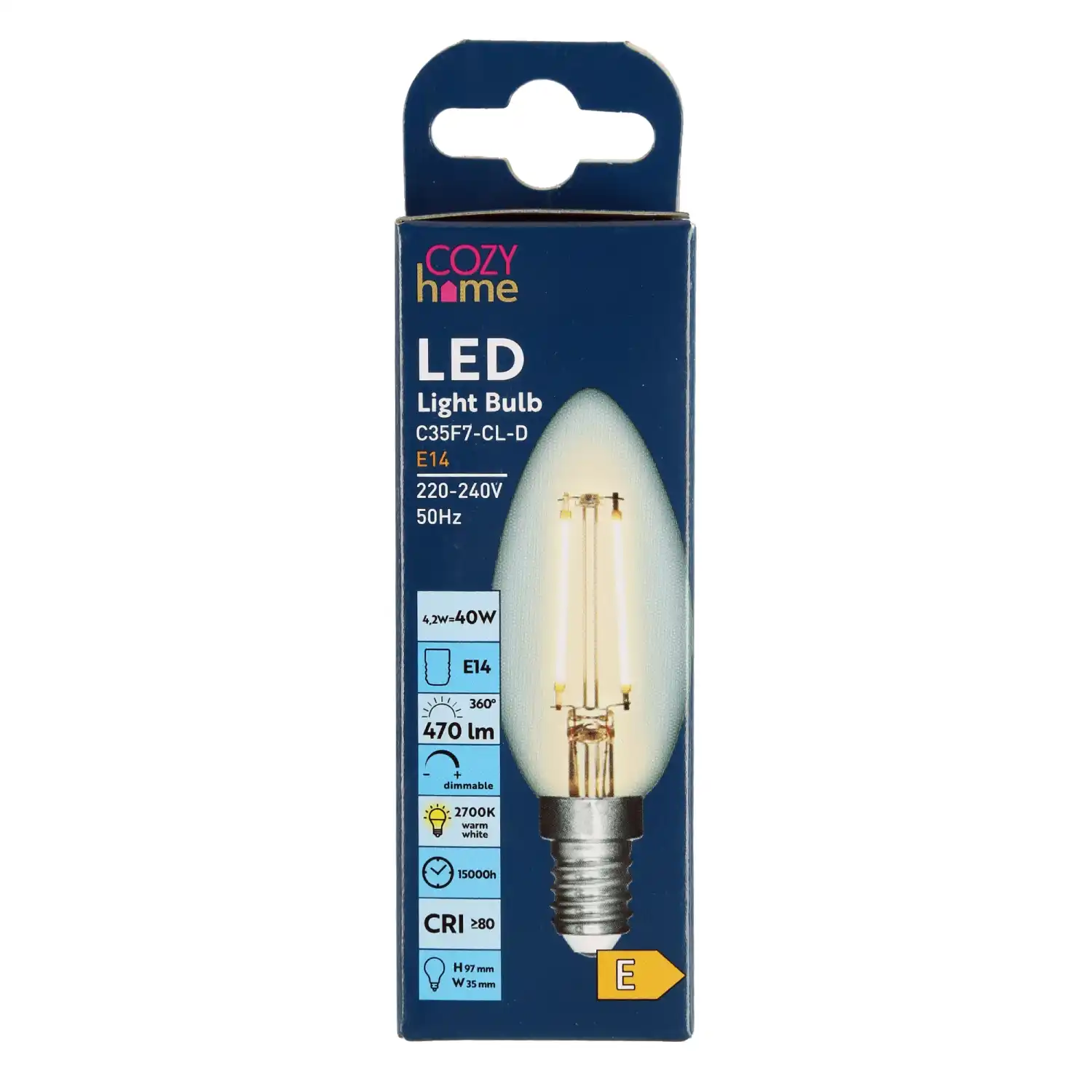 LED lamp Cozy Home 4.2W E14 470lm DIM