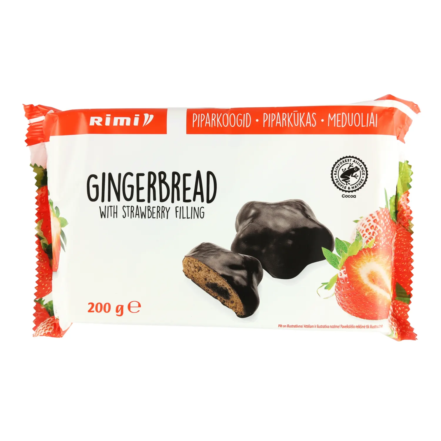 Pipark. Rimi ar zemeņu pild. tumš. šok. 200g
