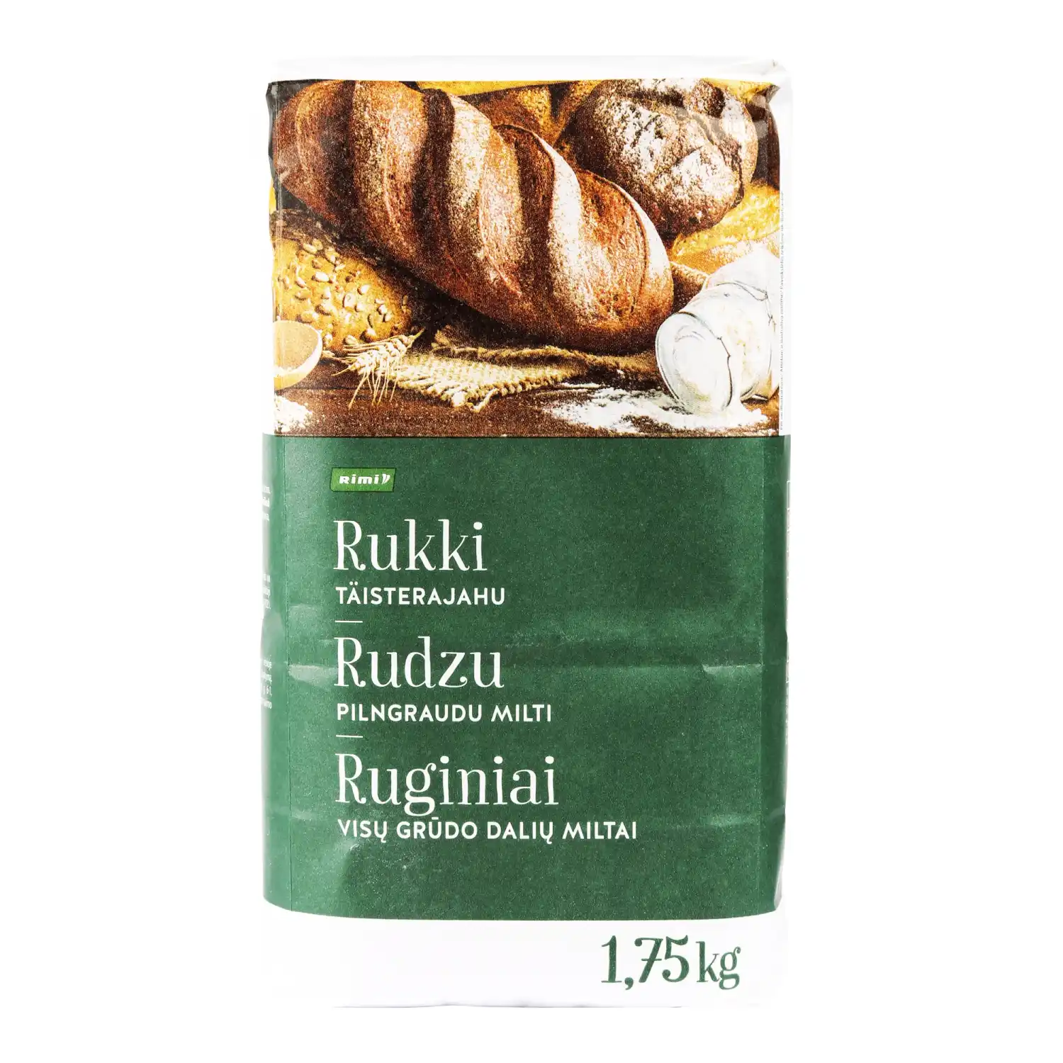 Rug. visų grūdo dalių miltai RIMI, 1,75 kg