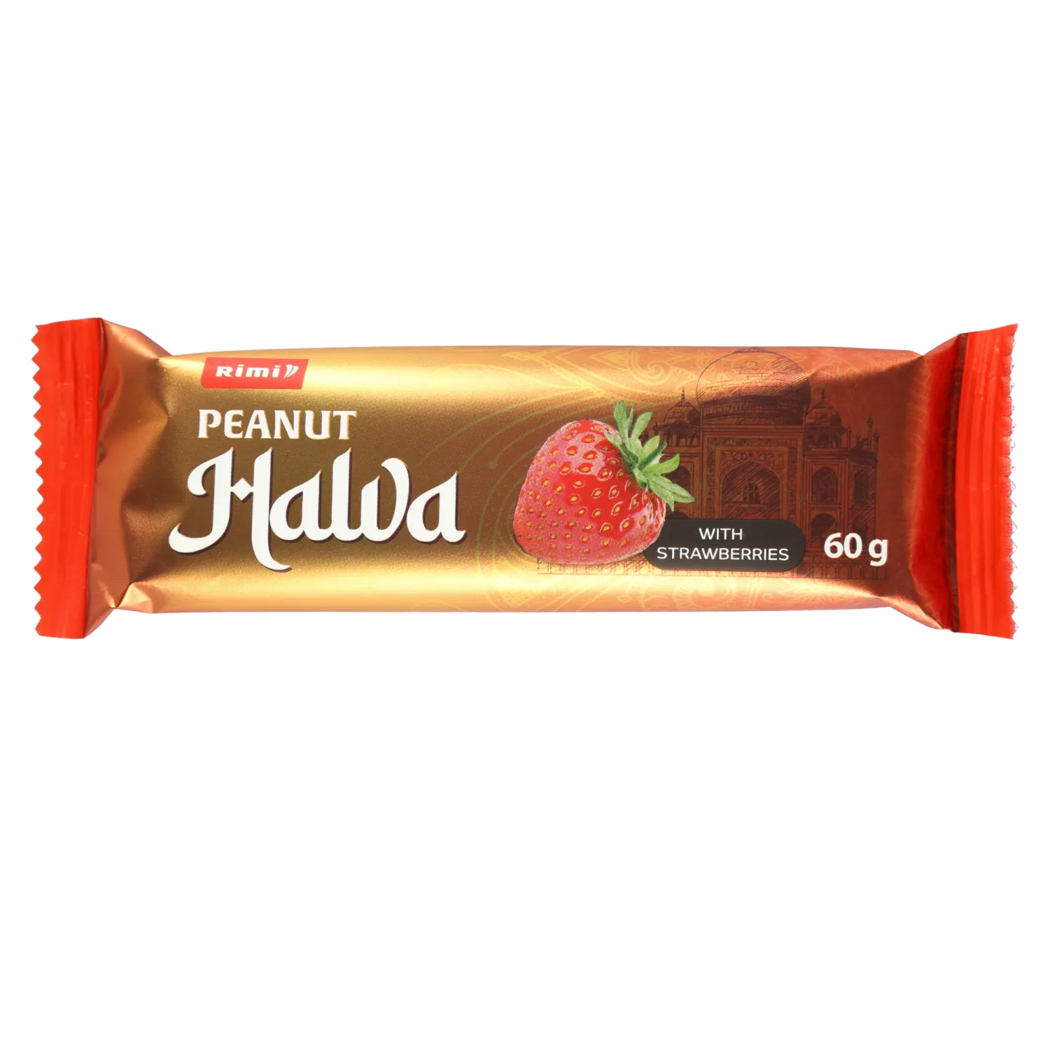 Maapähklihalvaa maasikatega Rimi 60g