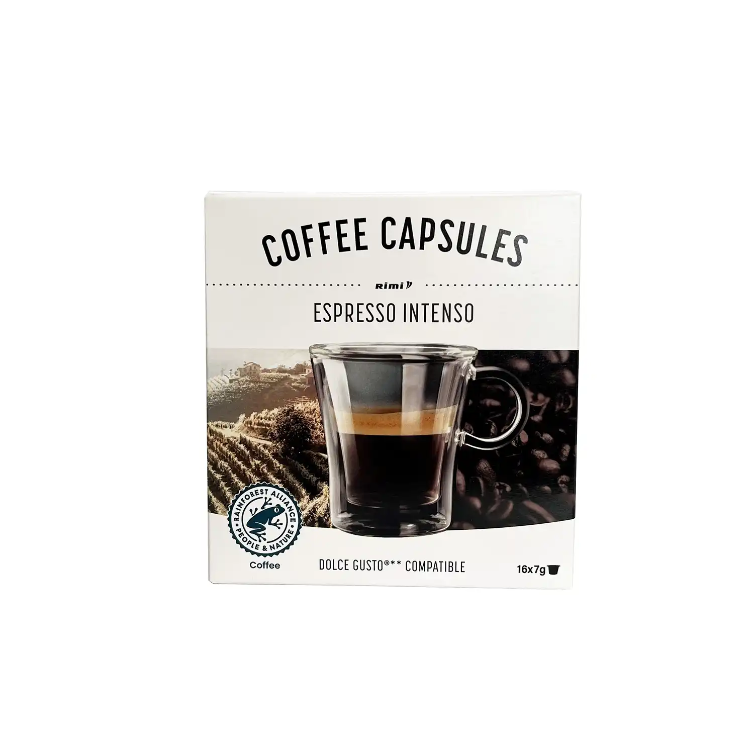 Kohvikapslid Espresso Intenso Rimi 16x7g