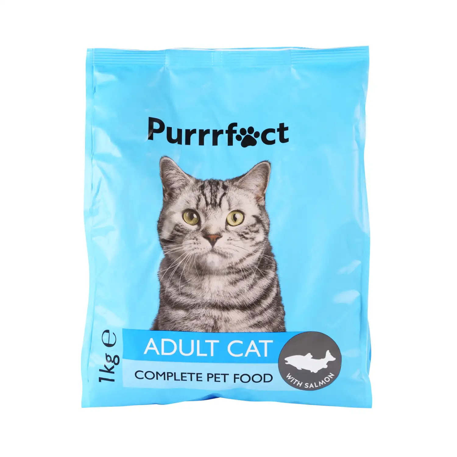 Kaķu barība Purrrfect ar lasi, kompleksā 1kg