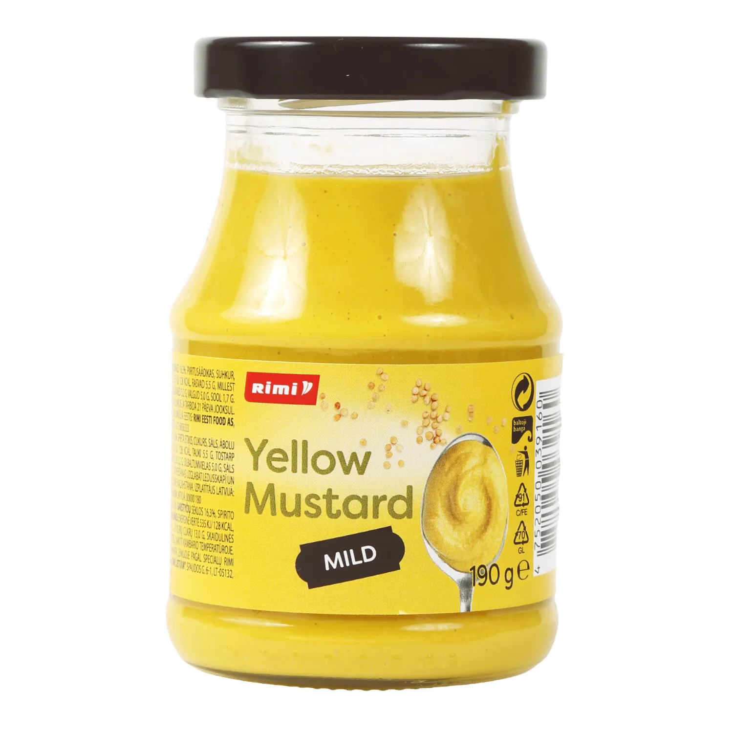 Kollane sinep mahedamaitseline Rimi 190g