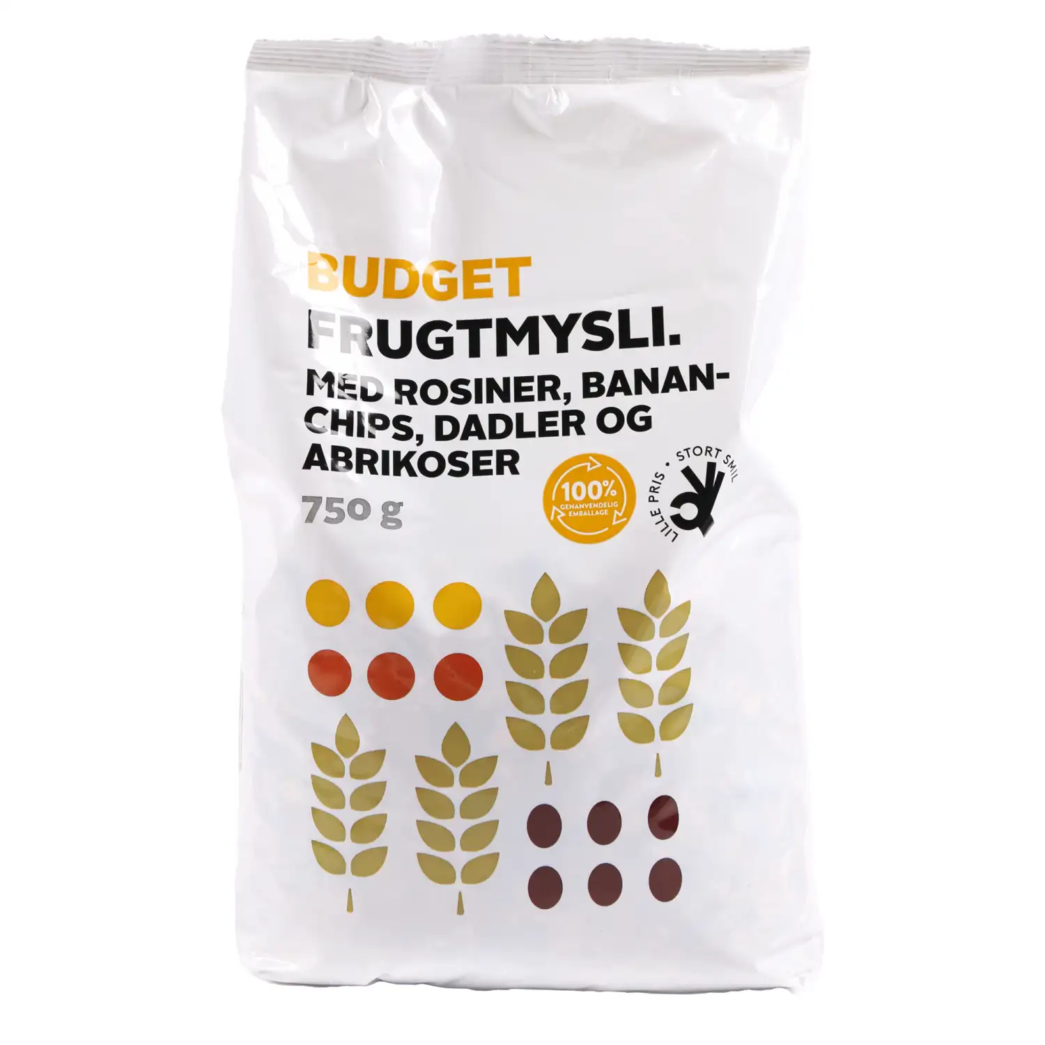 Dribsniai su vaisiais BUDGET, 750 g
