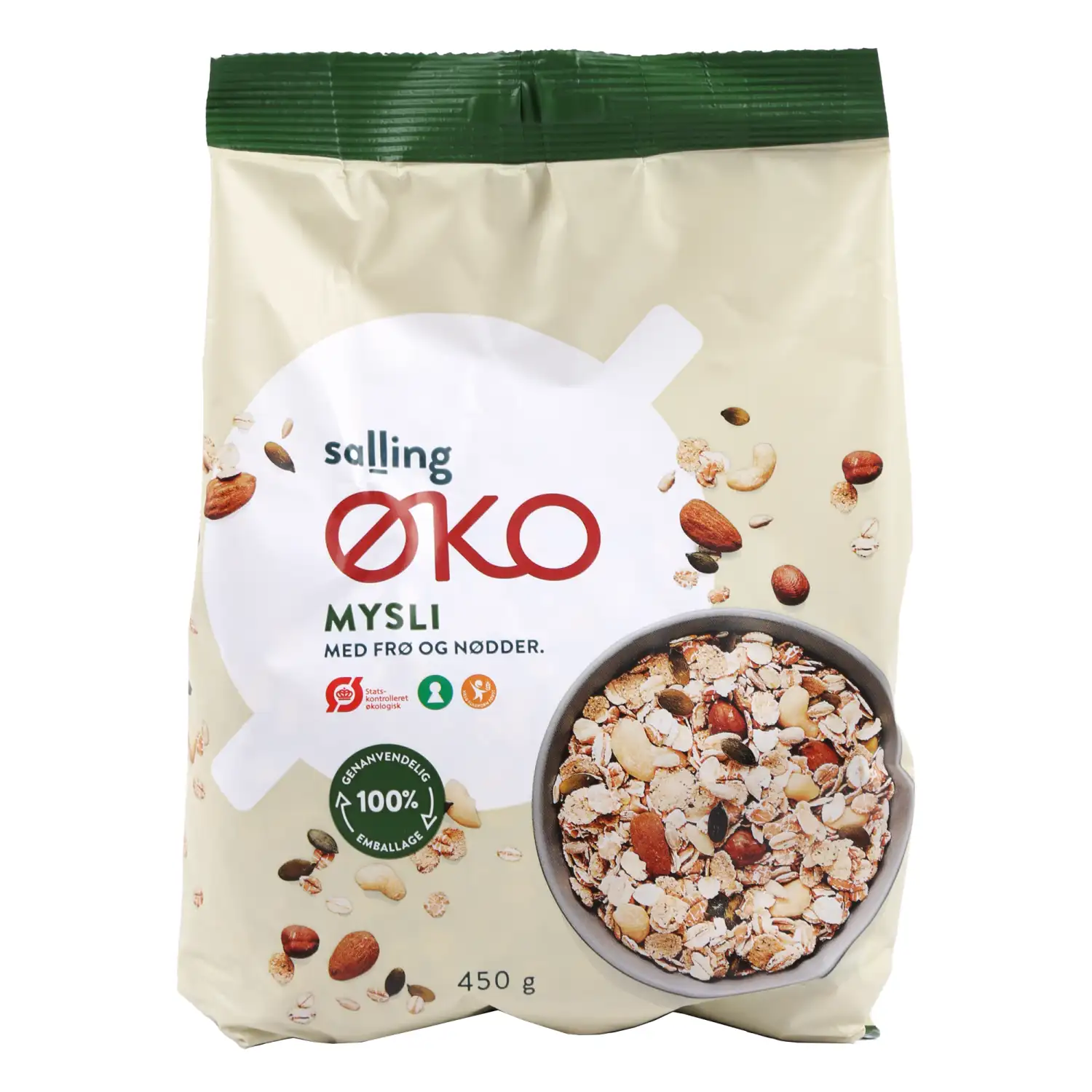 Ekol. dribs. sėkl., rieš. SALLING EKO, 450 g