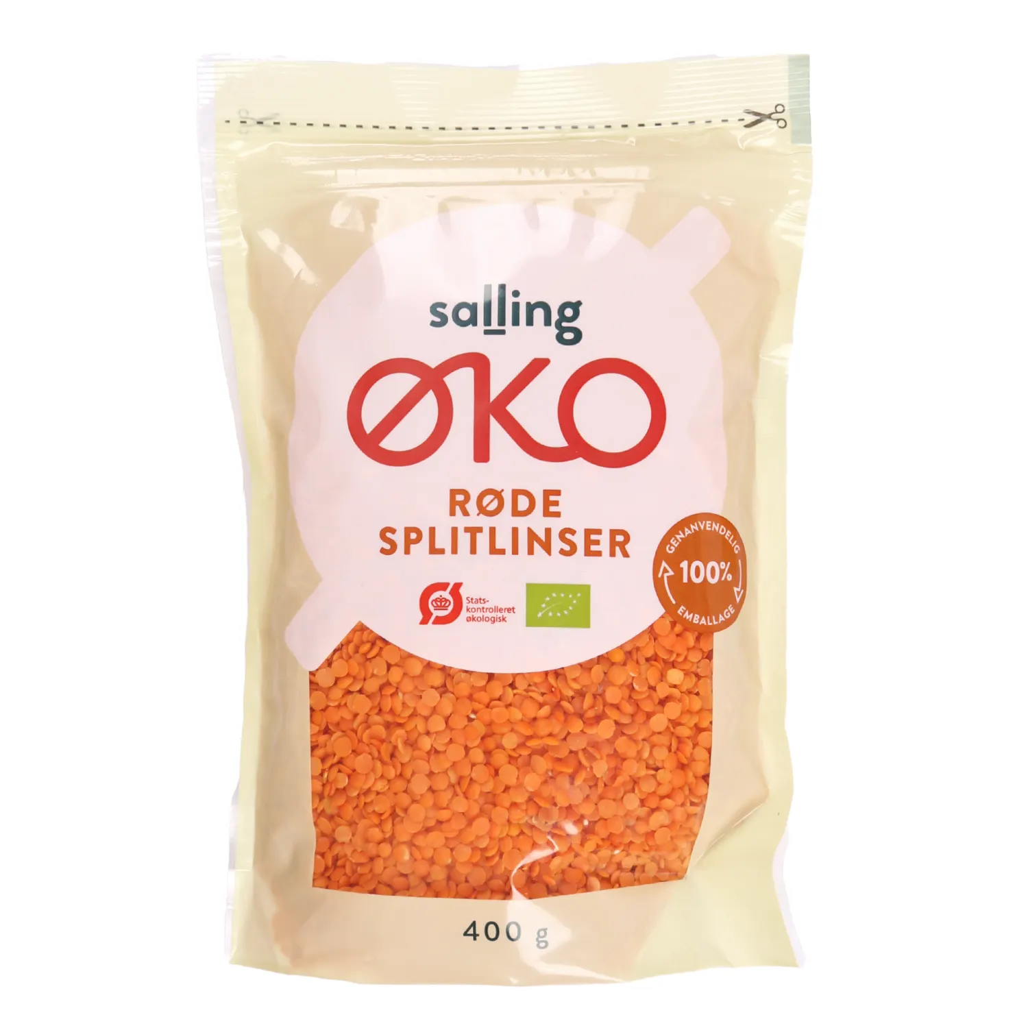 Šķeltas sarkanās lēcas Salling Eko 400g