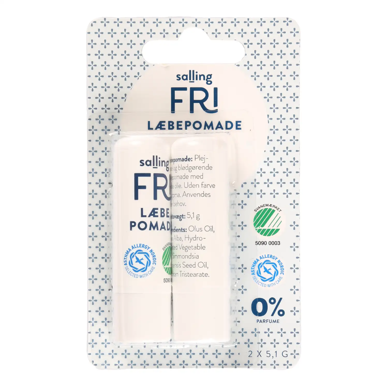 Lūpu balzāms Salling Fri 2x5,1g