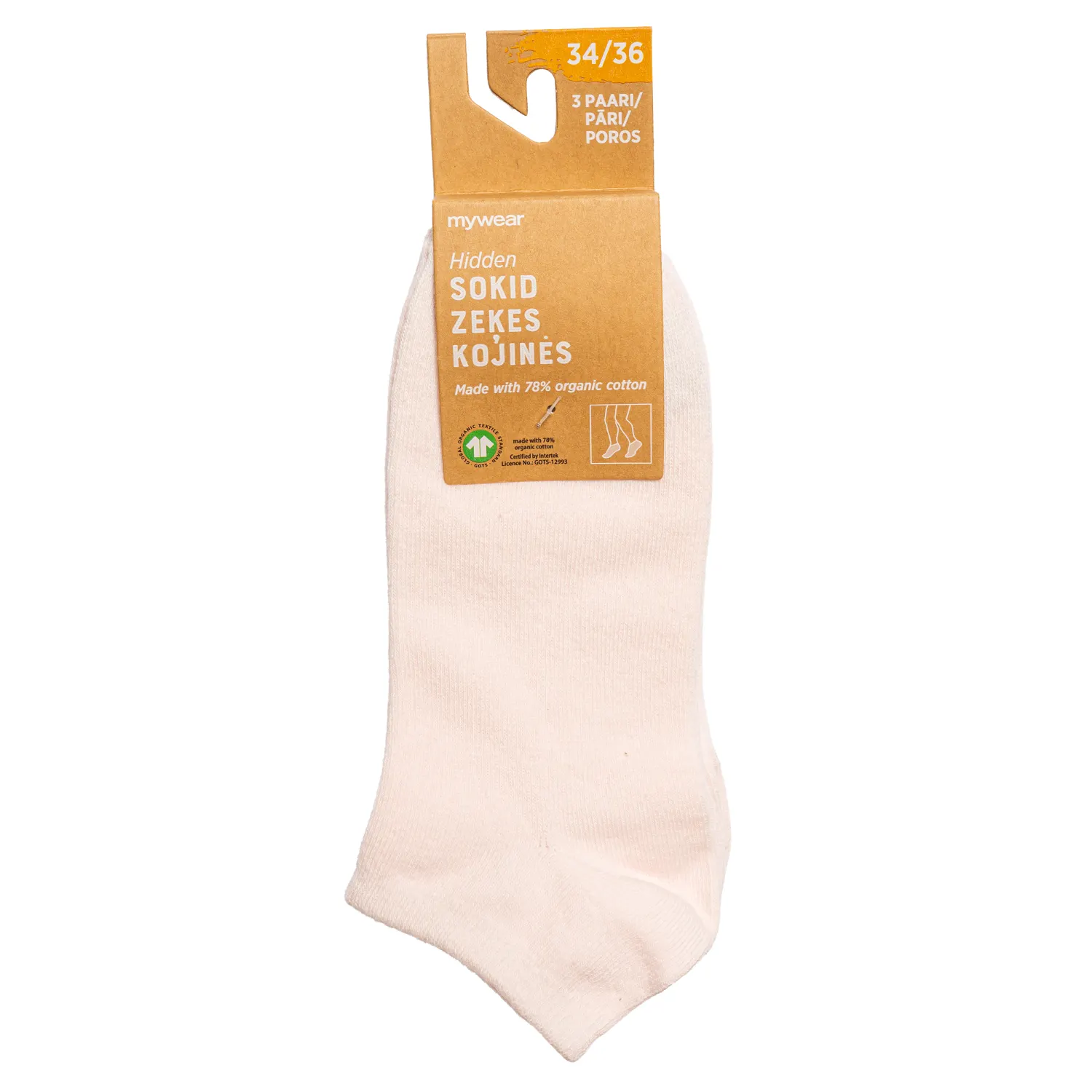Bērnu zeķes Mywear rozā toņos 3p 34/36