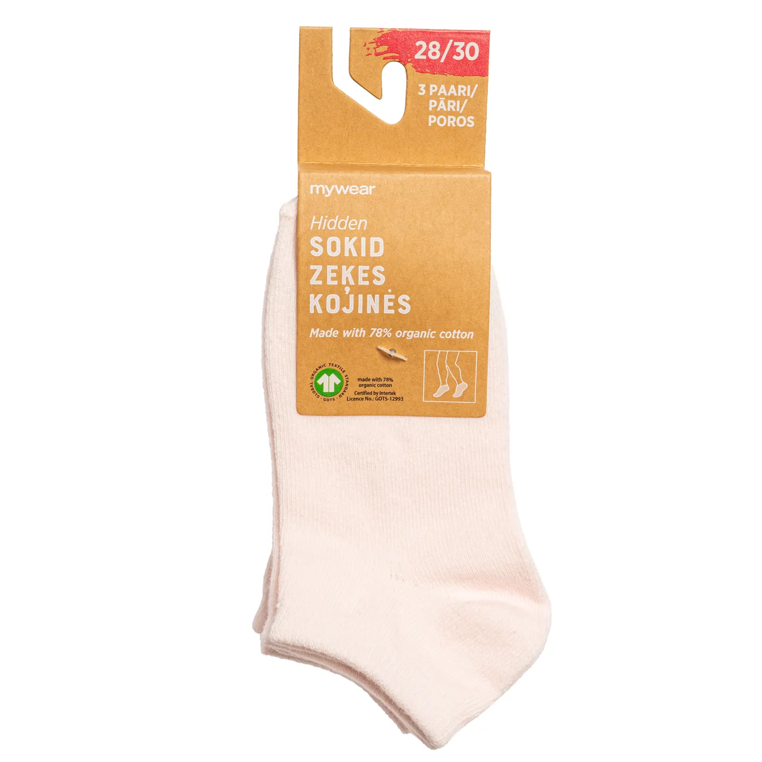 Bērnu zeķes Mywear rozā toņos 3p 28/30