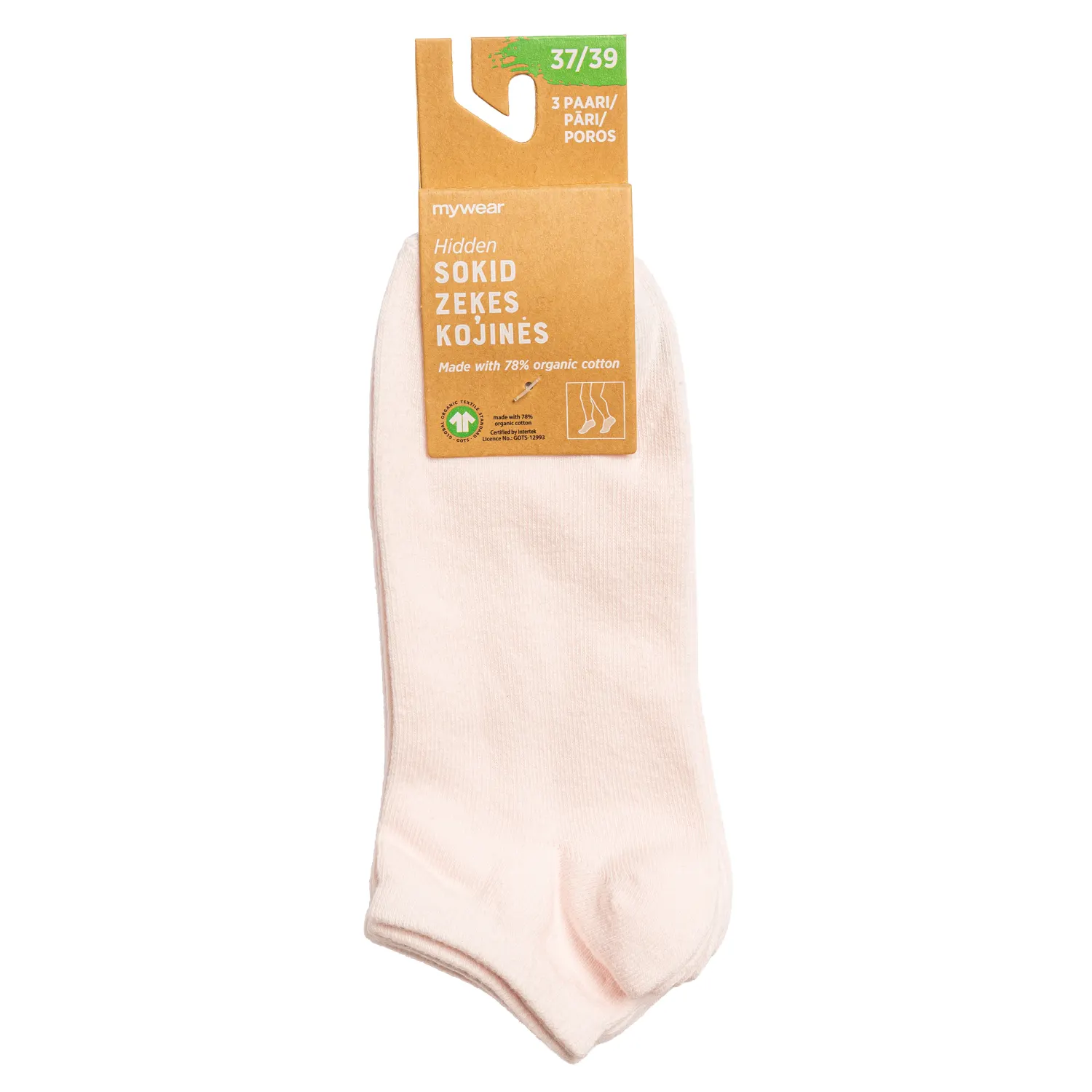 Bērnu zeķes Mywear rozā toņos 3p 37/39