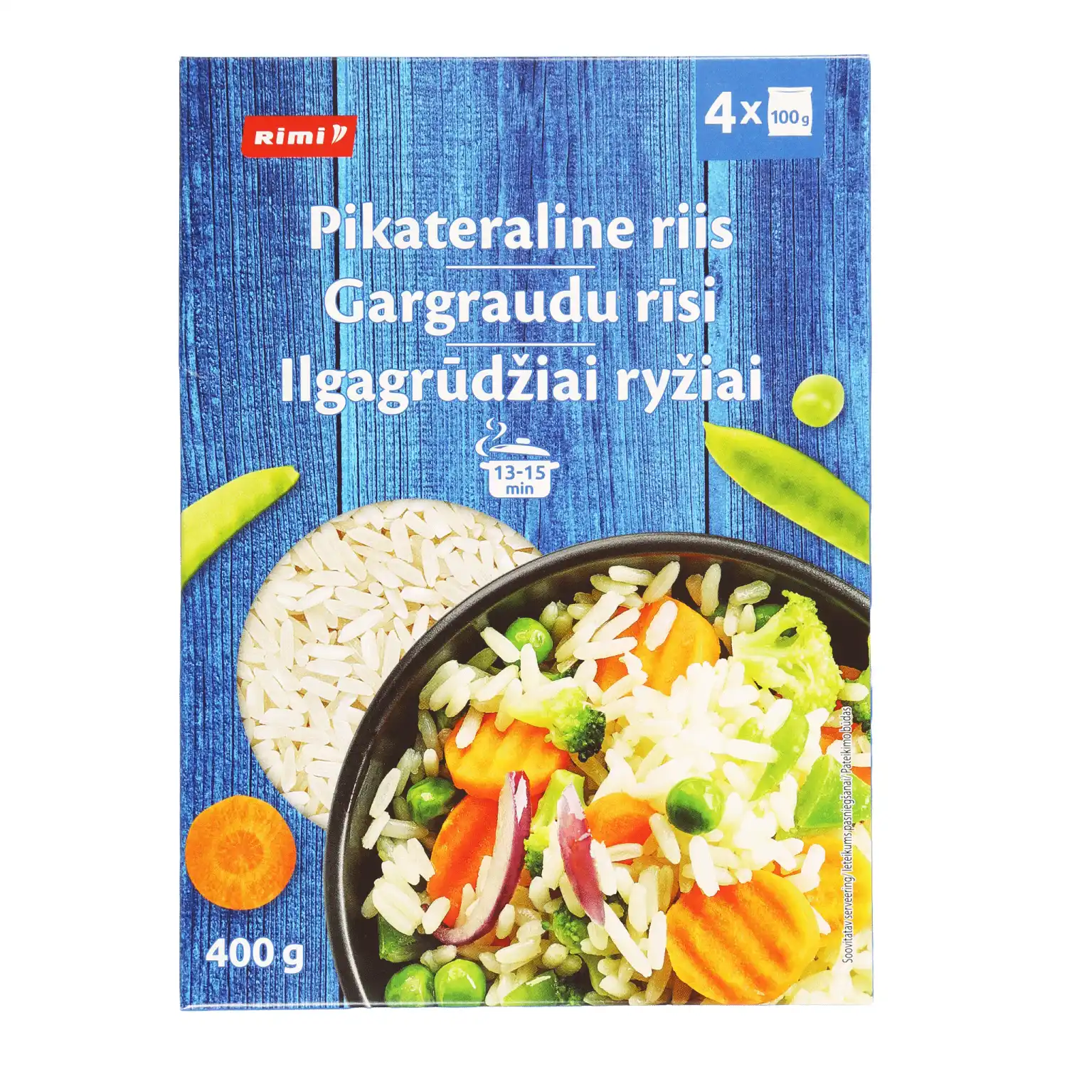 Pikateraline riis Rimi 4x100g