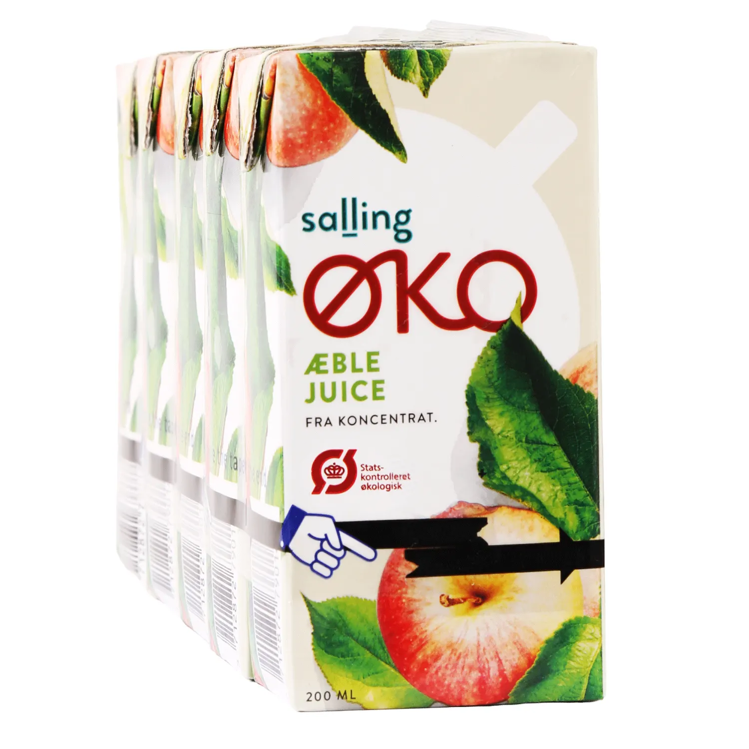 Ekol. obuolių sultys SALLING EKO, 5 x 200 ml