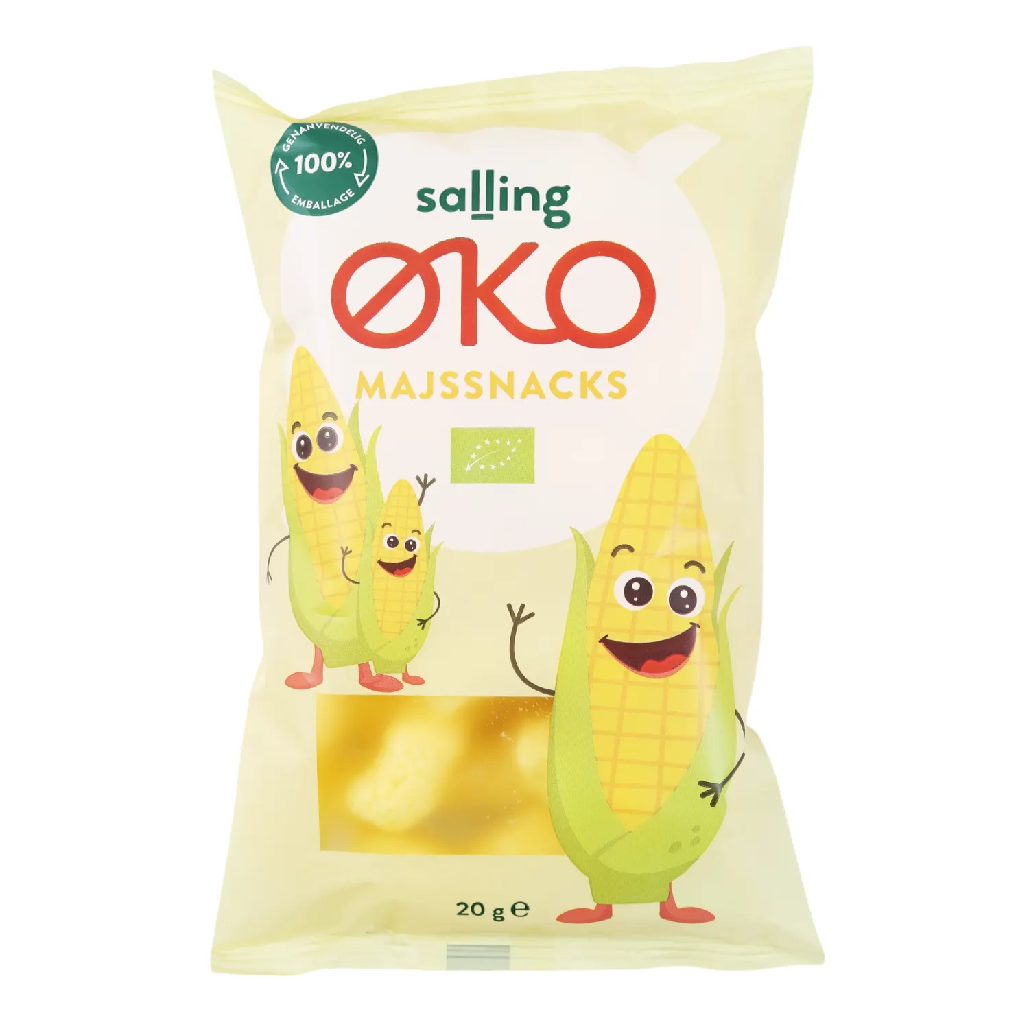 Ekol. kukurūzų užkandis SALLING EKO, 20 g