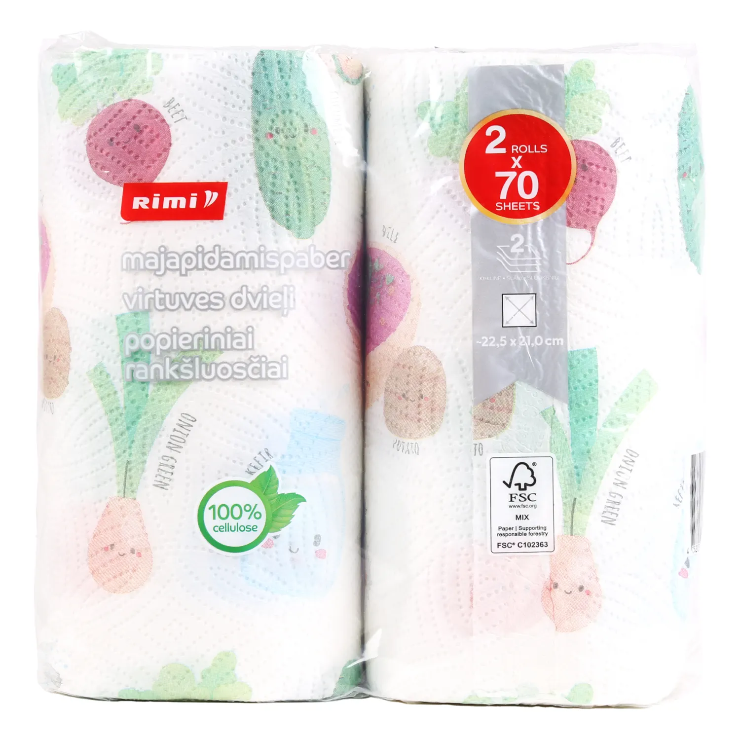 Virtuves dvieļi Rimi 2 slāņi, 70 loksnes