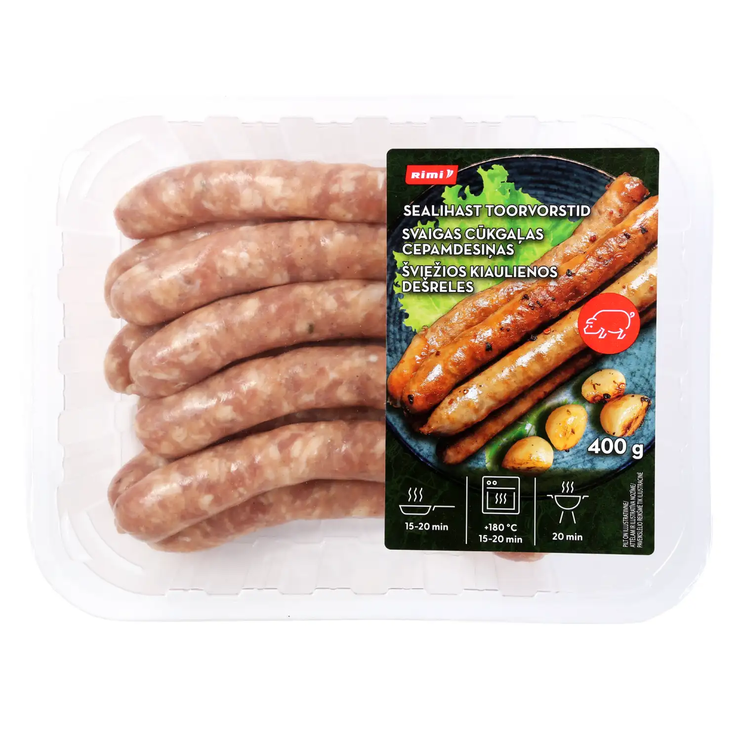 Svaigas cūkgaļas cepamdesiņas Rimi 400g