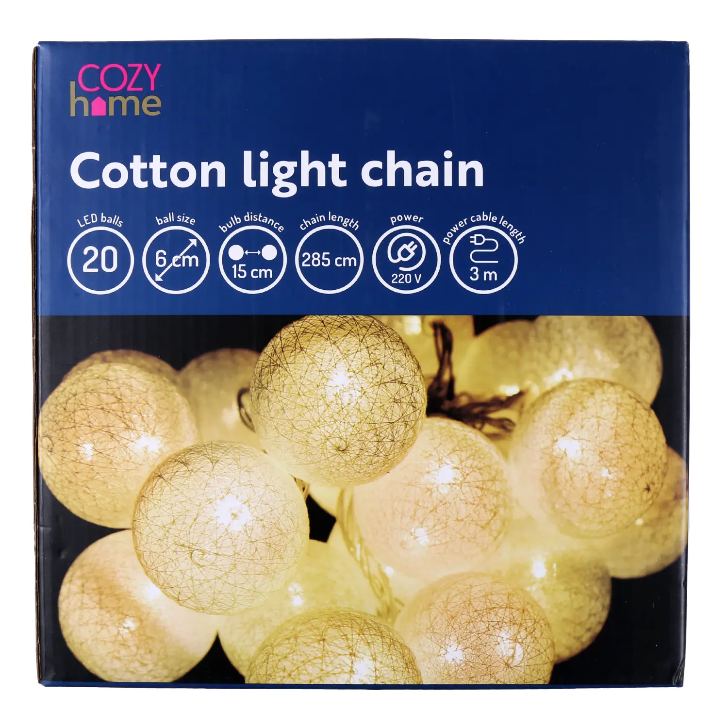 Virtene Cozy Home 6cm 20LED zelta CH26