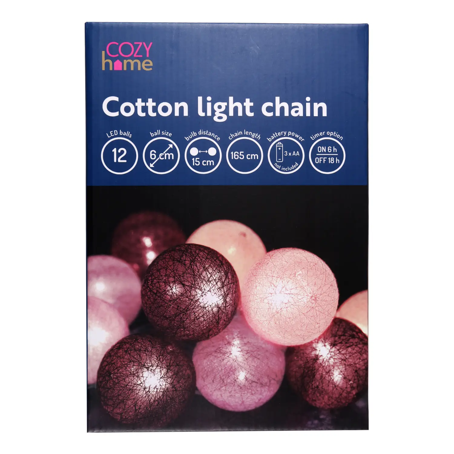 Virtene Cozy Home 6cm 12LED s.balta CH26
