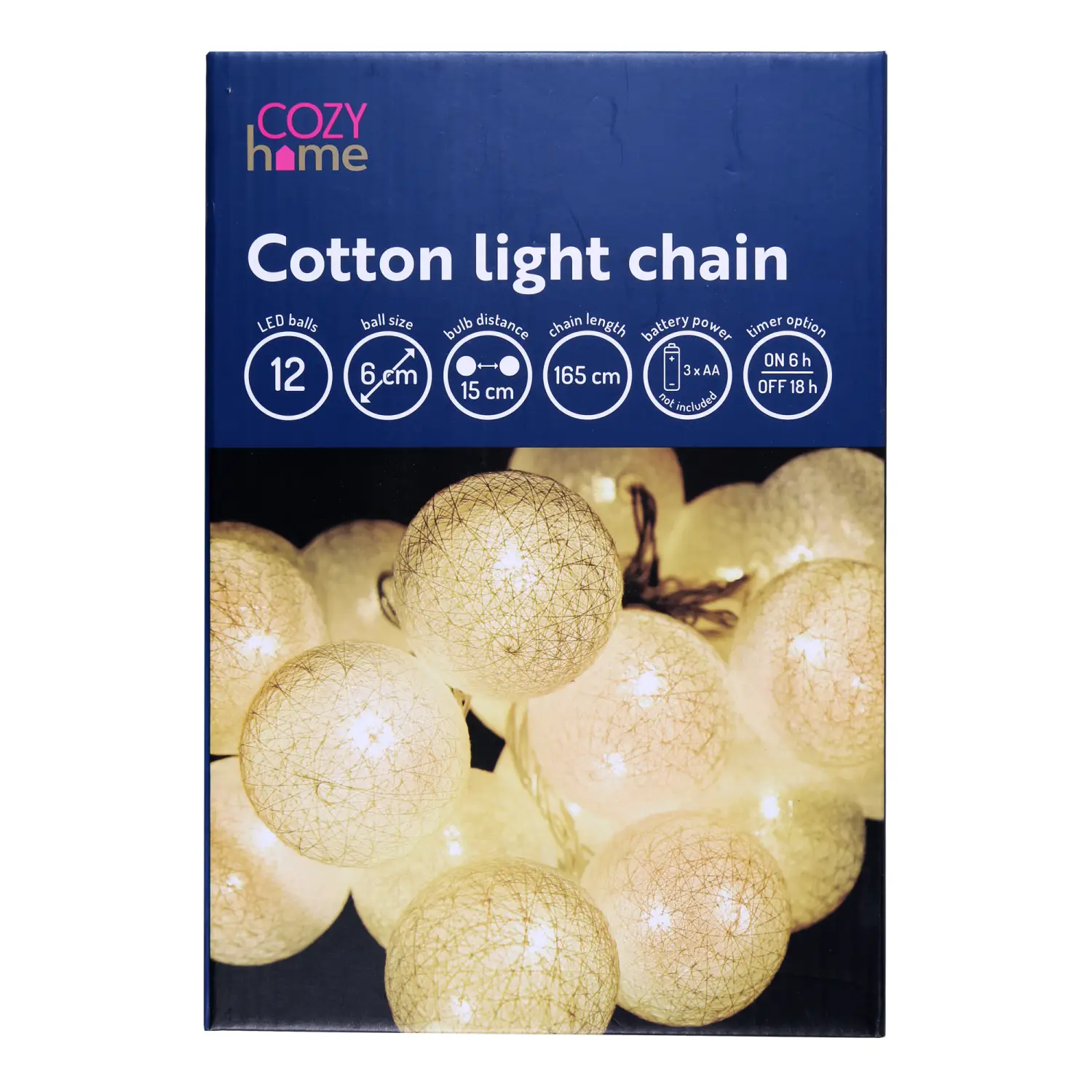 Virtene Cozy Home 6cm 12LED zelta CH26