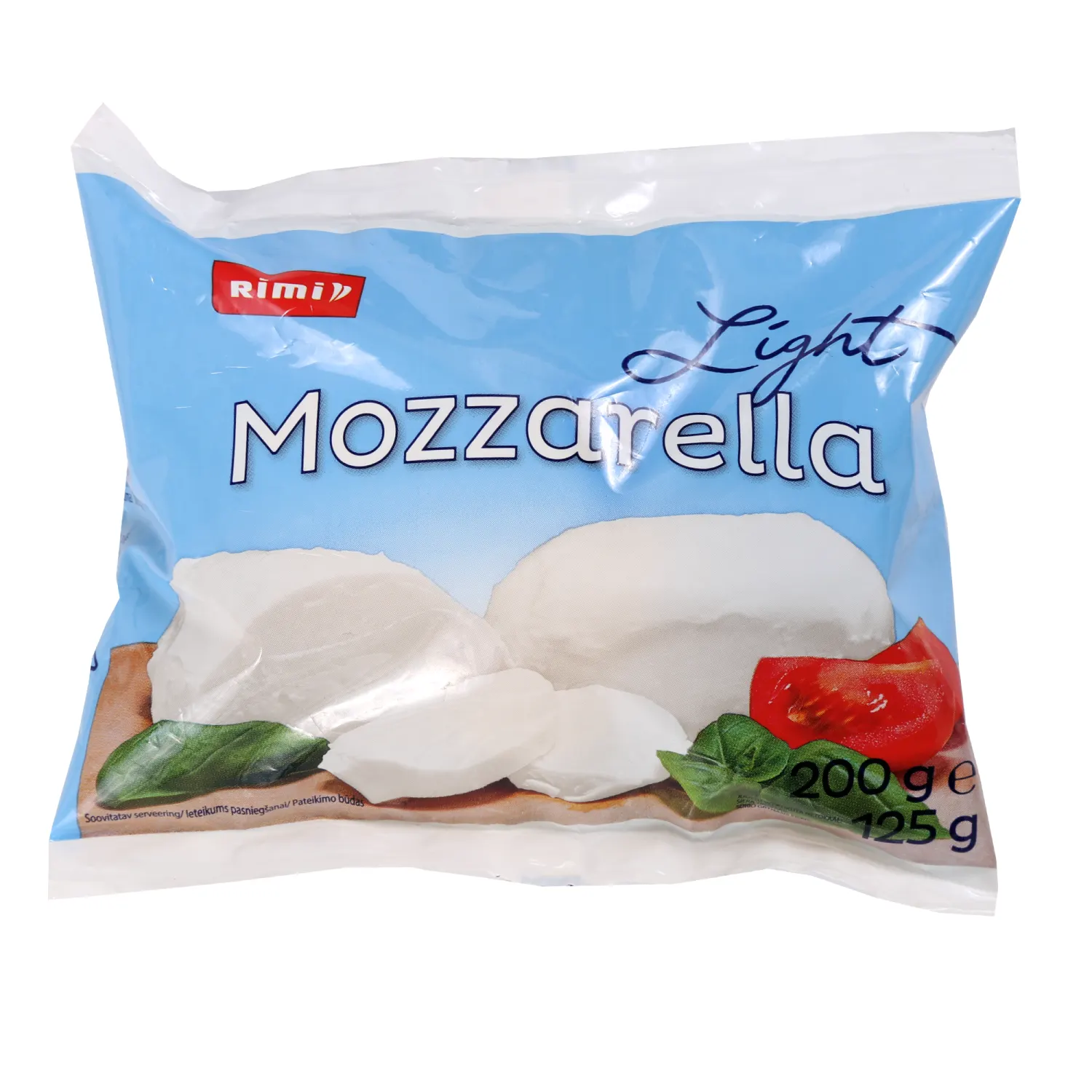 Sūris RIMI MOZZARELLA LIGHT, 125 g