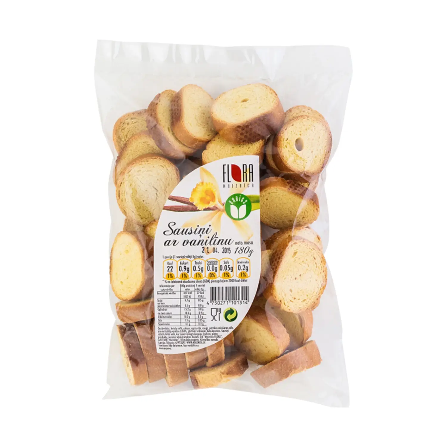 Sausiņi Flora ar vanilīnu 180g