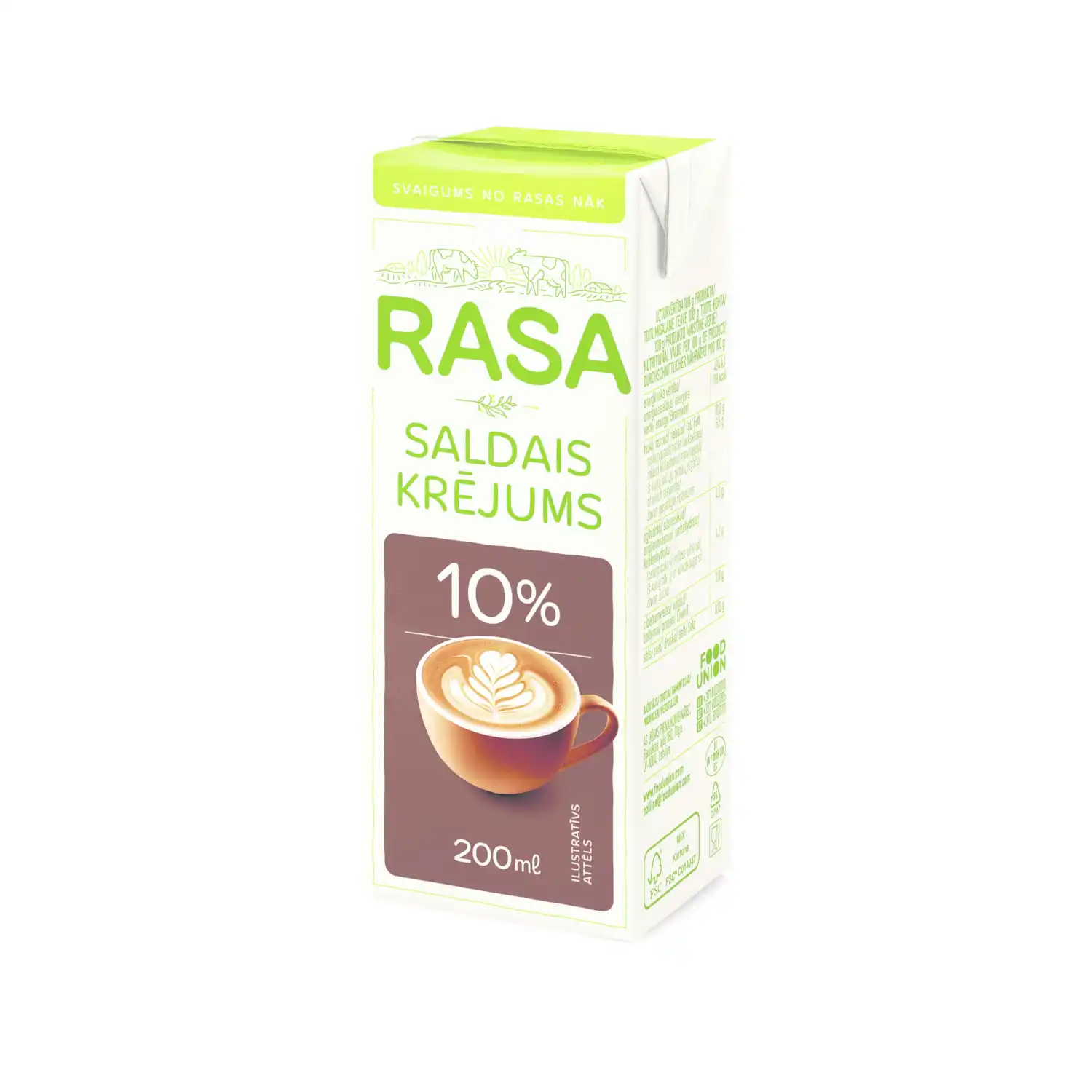 Saldais krējums Rasa 10% 200g