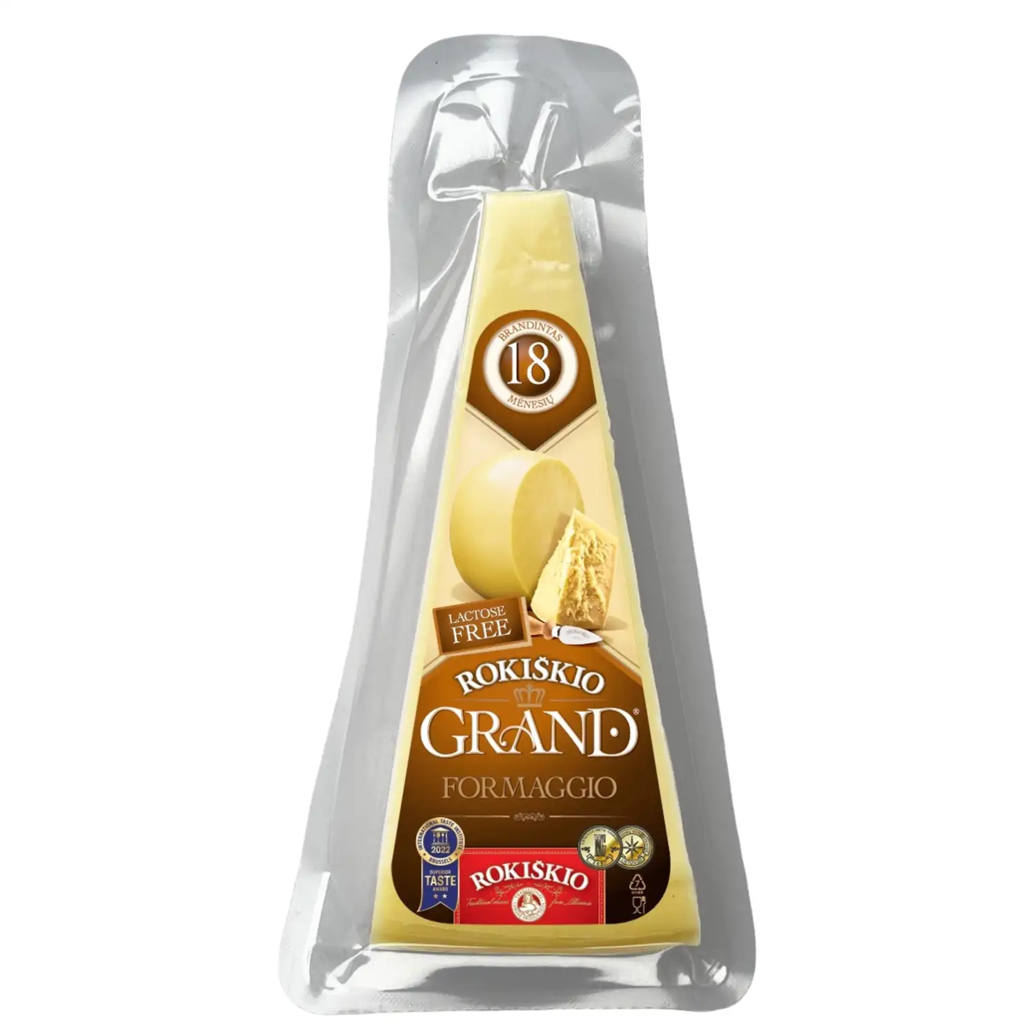 Cietais siers Rokiskio Grand 18 mēn. 37% 180g