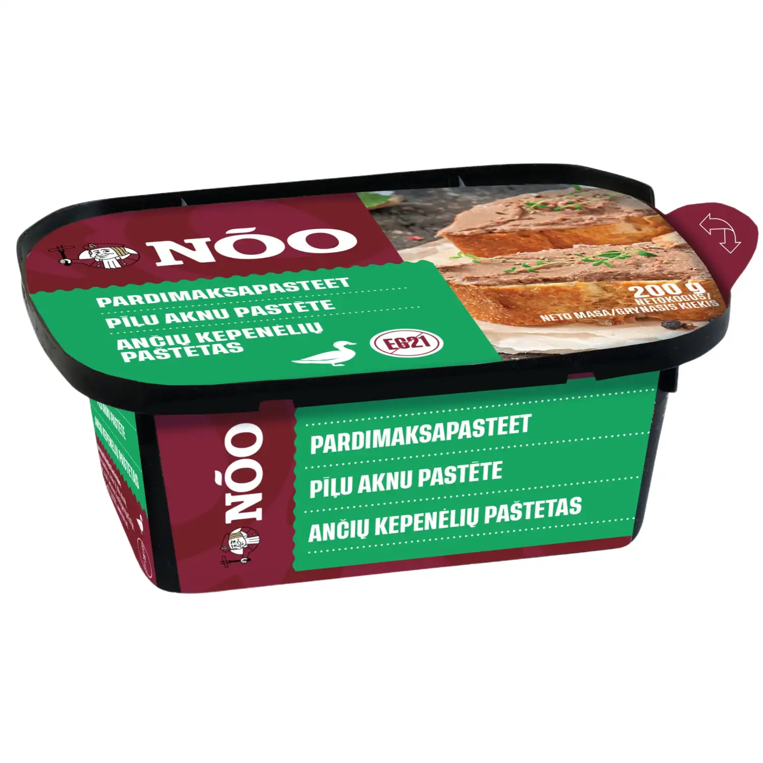 Ančių kepenėlių paštetas NOO.I r., 200 g