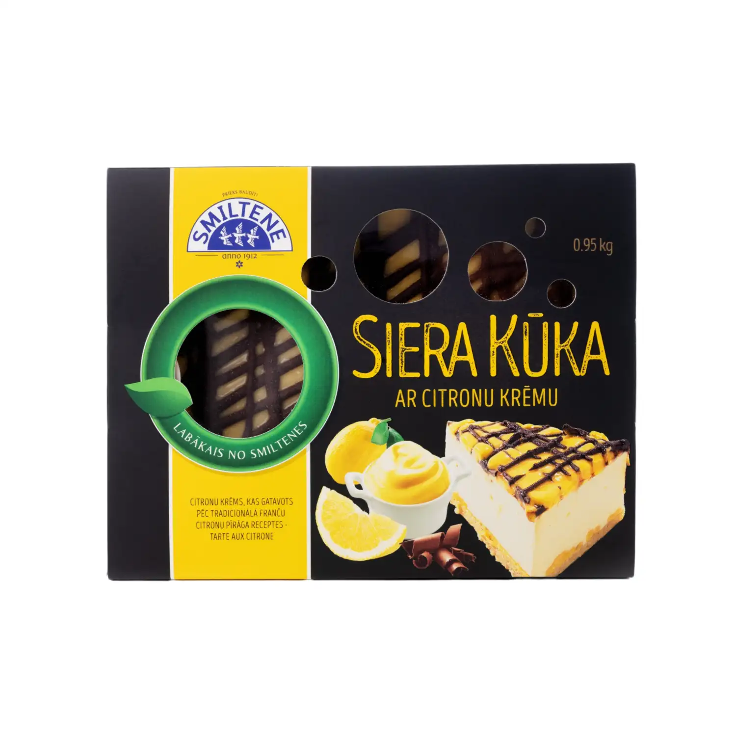 Torte Smiltene siera ar citronu krēmu 950g