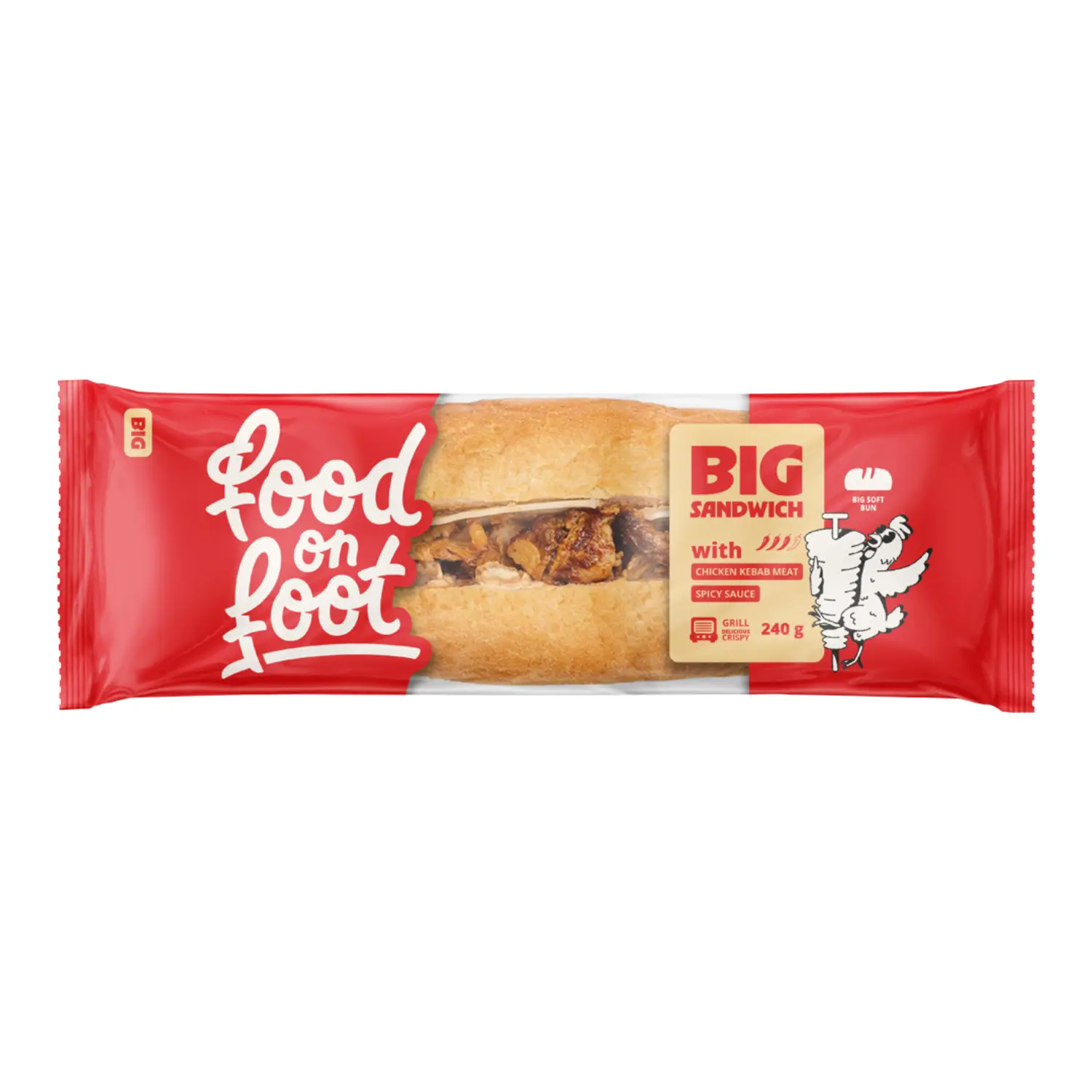 Sumuštinis su vištienos kebabu BIG, 240 g