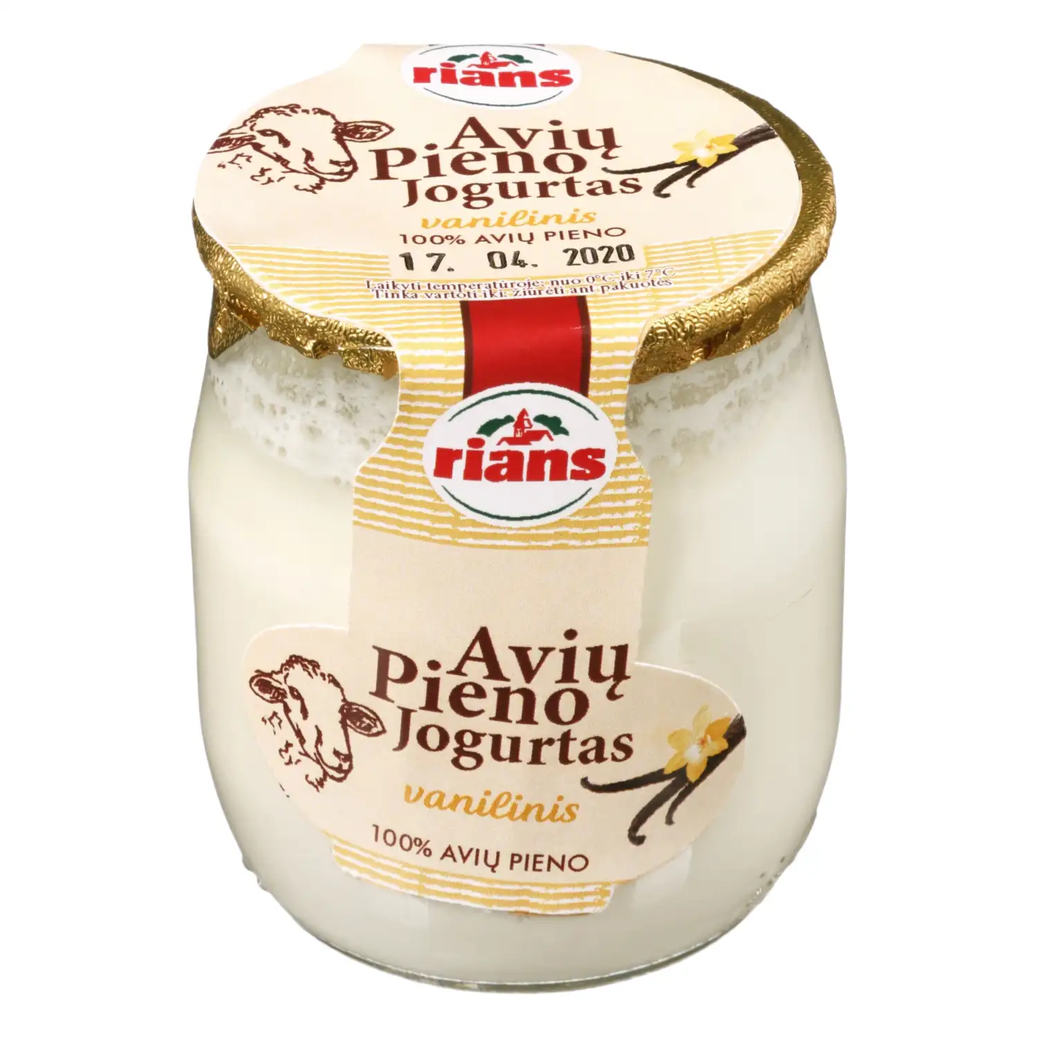 Vanil. sk. jogurtas iš avių pieno RIANS, 115g