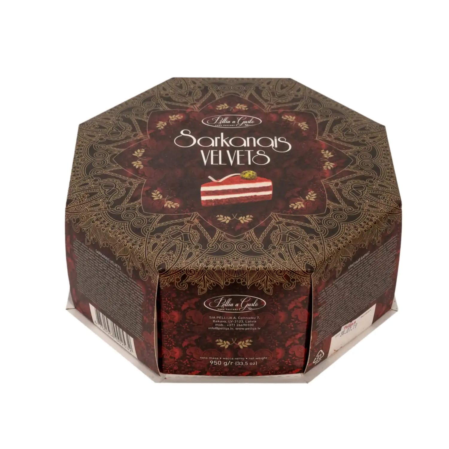 Torte Pellia a Gusto Sarkanais velvets 950g