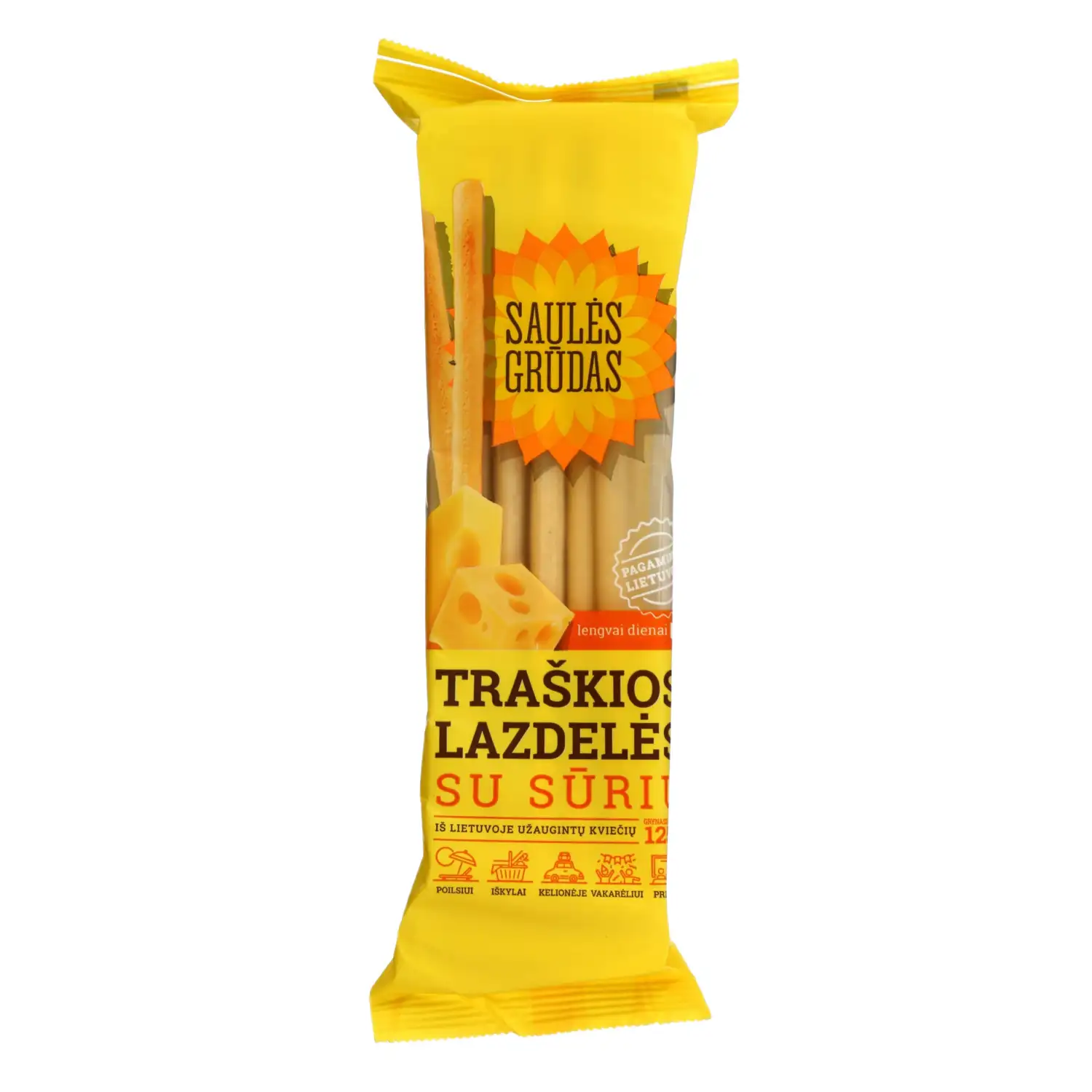 Traškios lazdelės su sūr. SAULĖS GRŪDAS, 125g