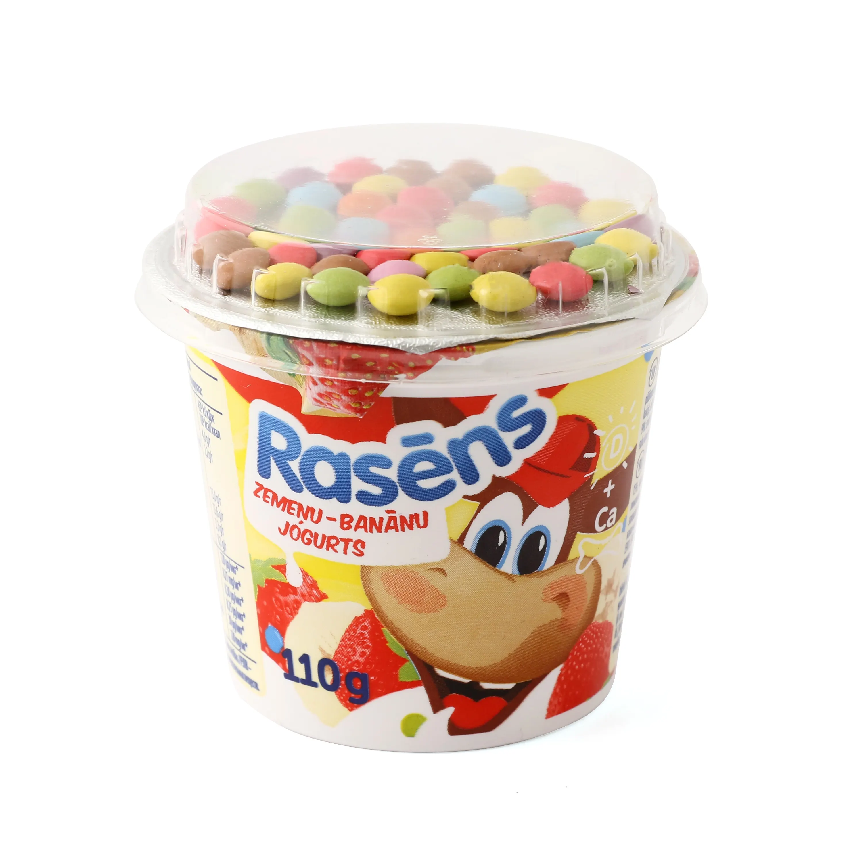 Jogurts Rasēns zemeņu banānu piena šokol.110g