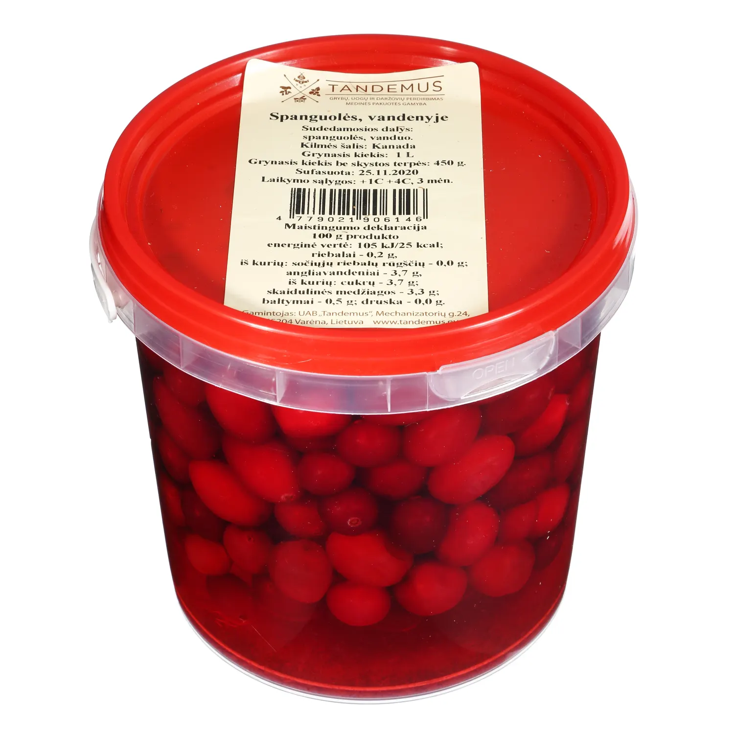 Šviežios spanguolės, 450 g