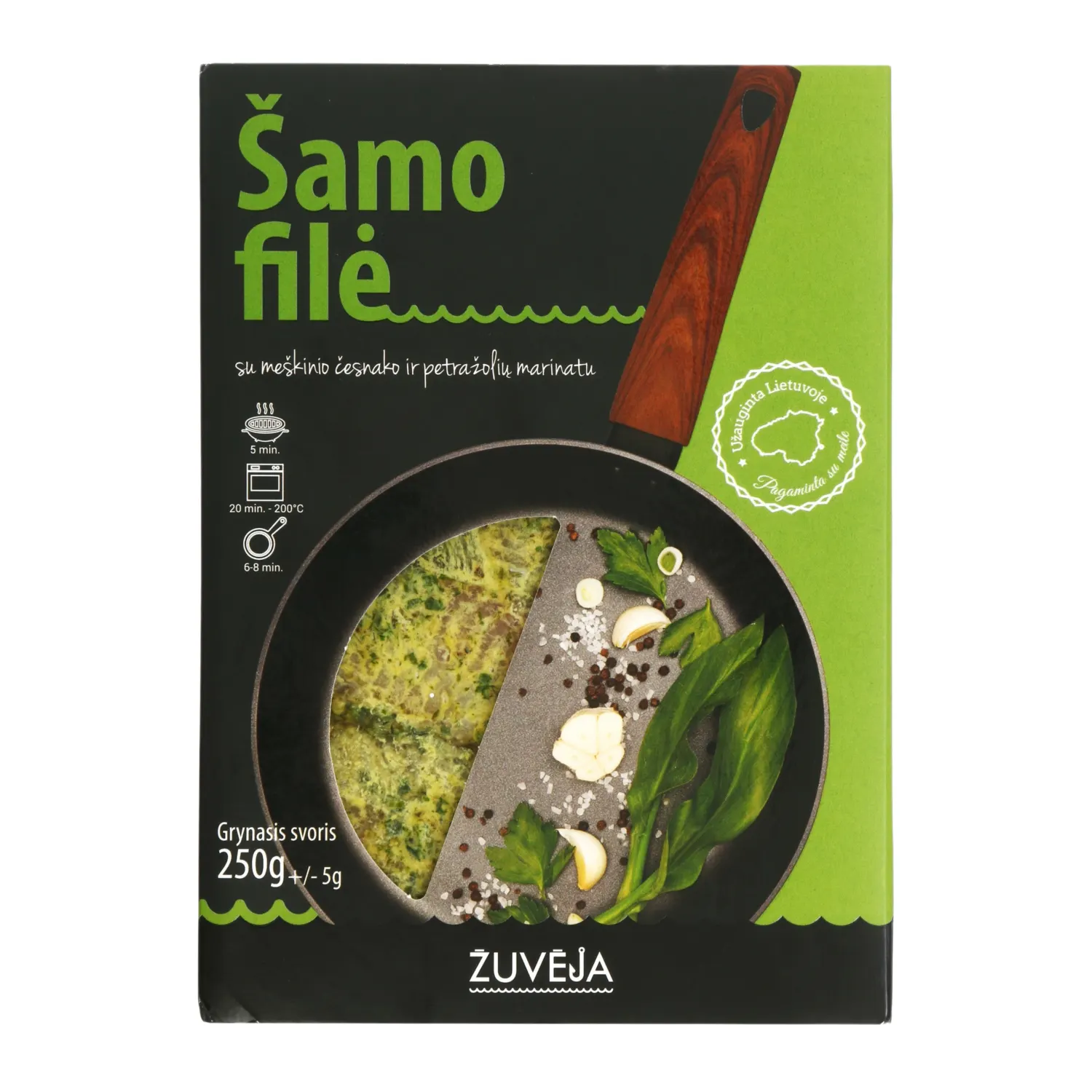 Šamo filė su mešk. česn. petraž. mar., 250 g