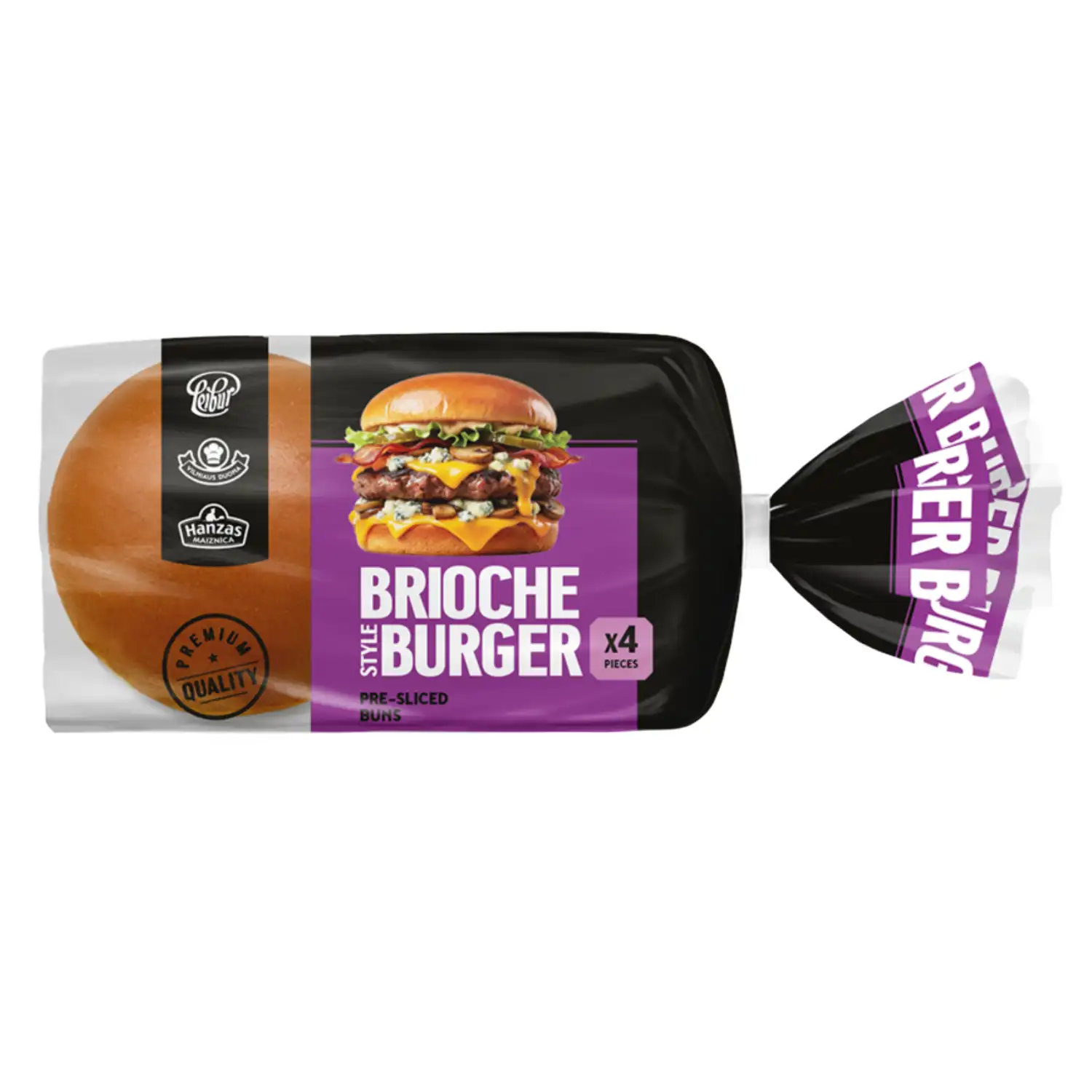 Brioche mėsainių bandelės, 280g